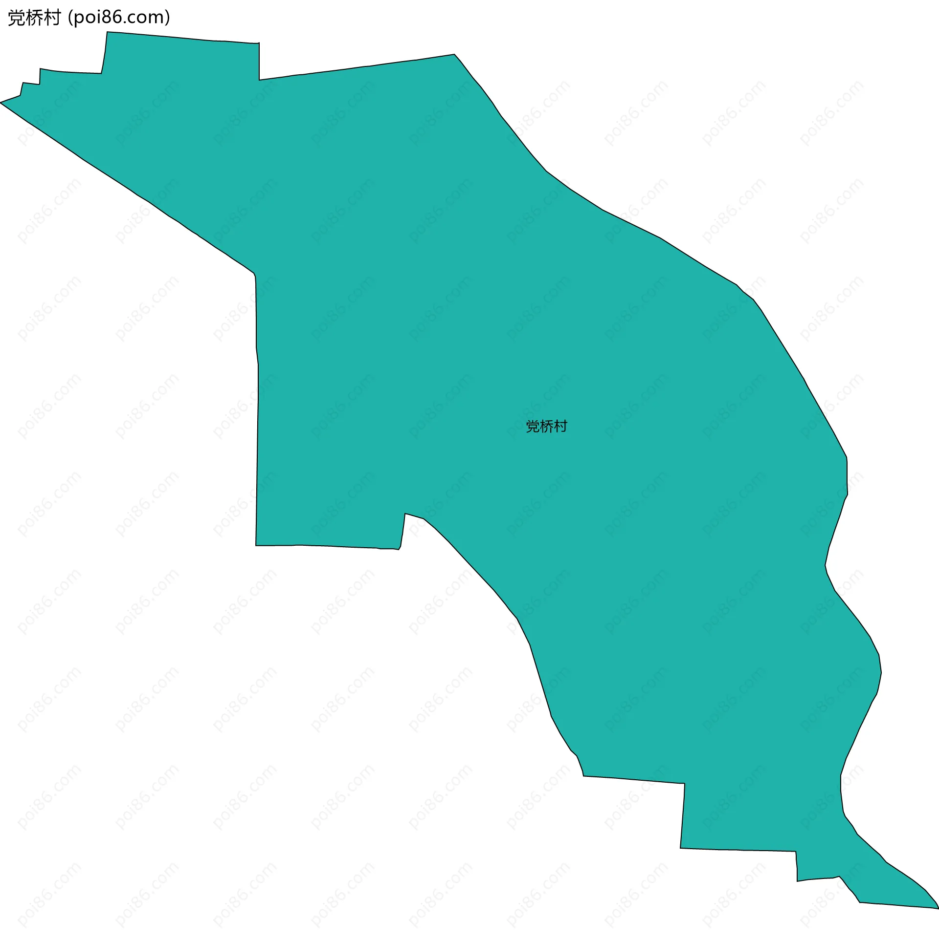 党桥村边界地图