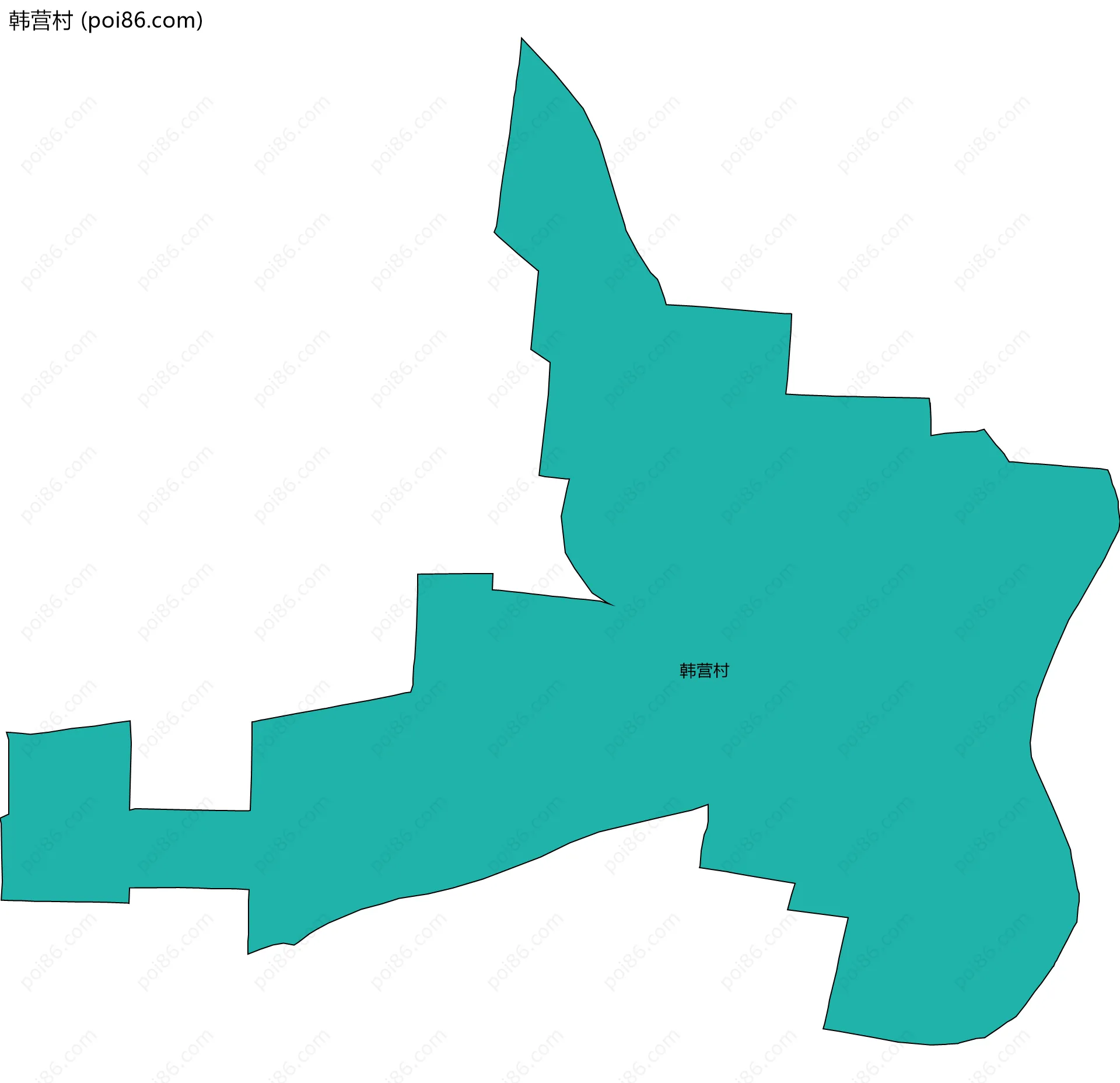 韩营村边界地图