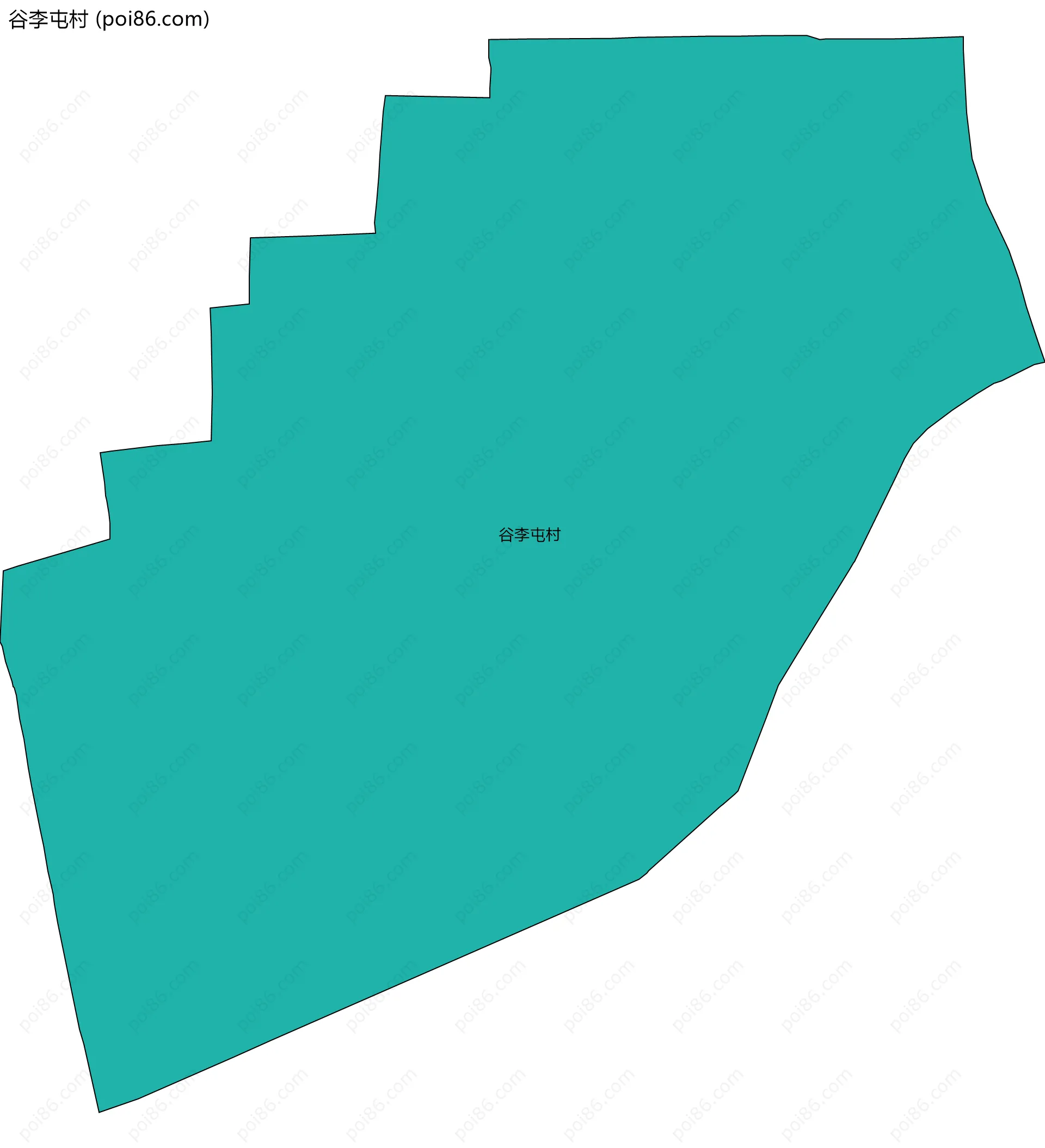 谷李屯村边界地图