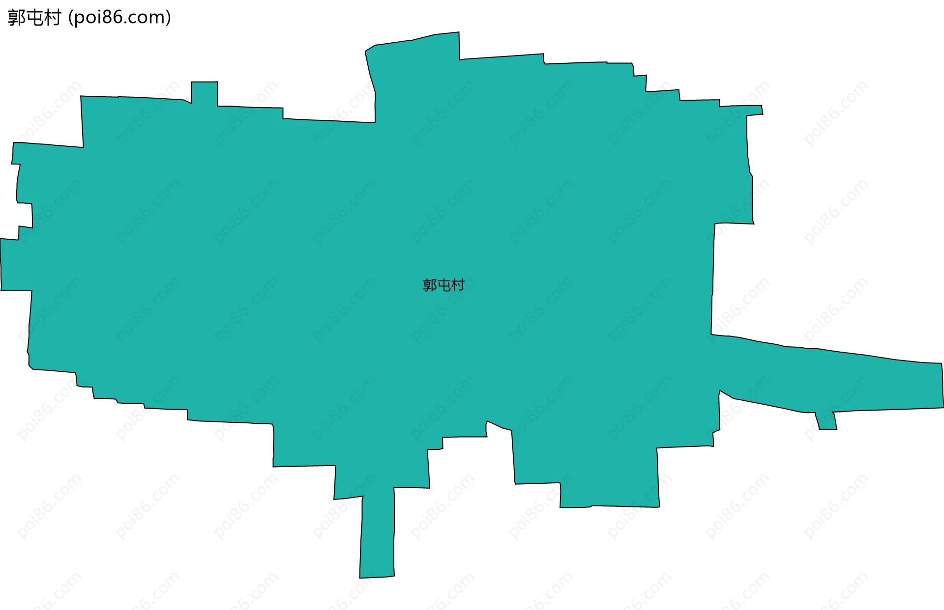 郭屯村边界地图