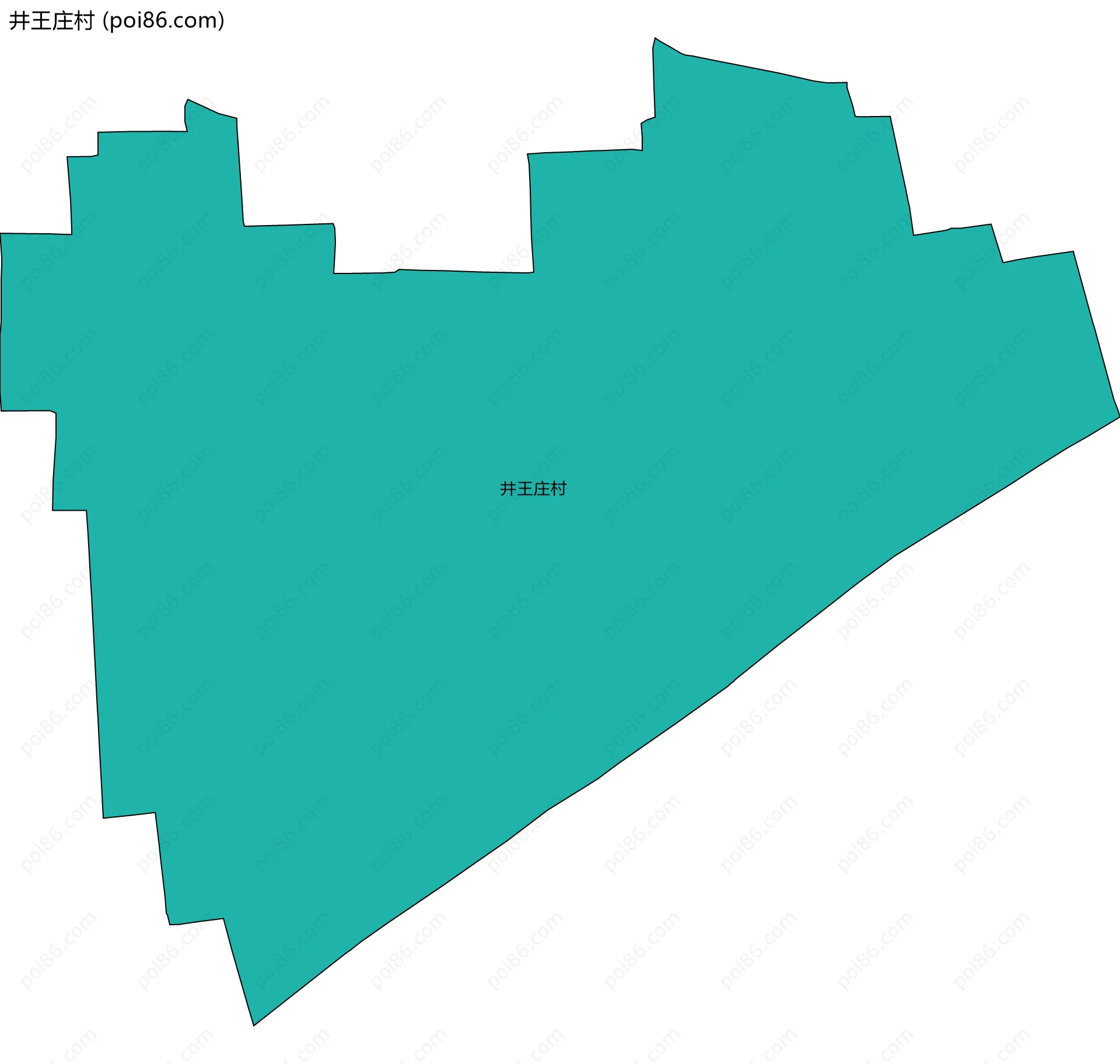 井王庄村边界地图