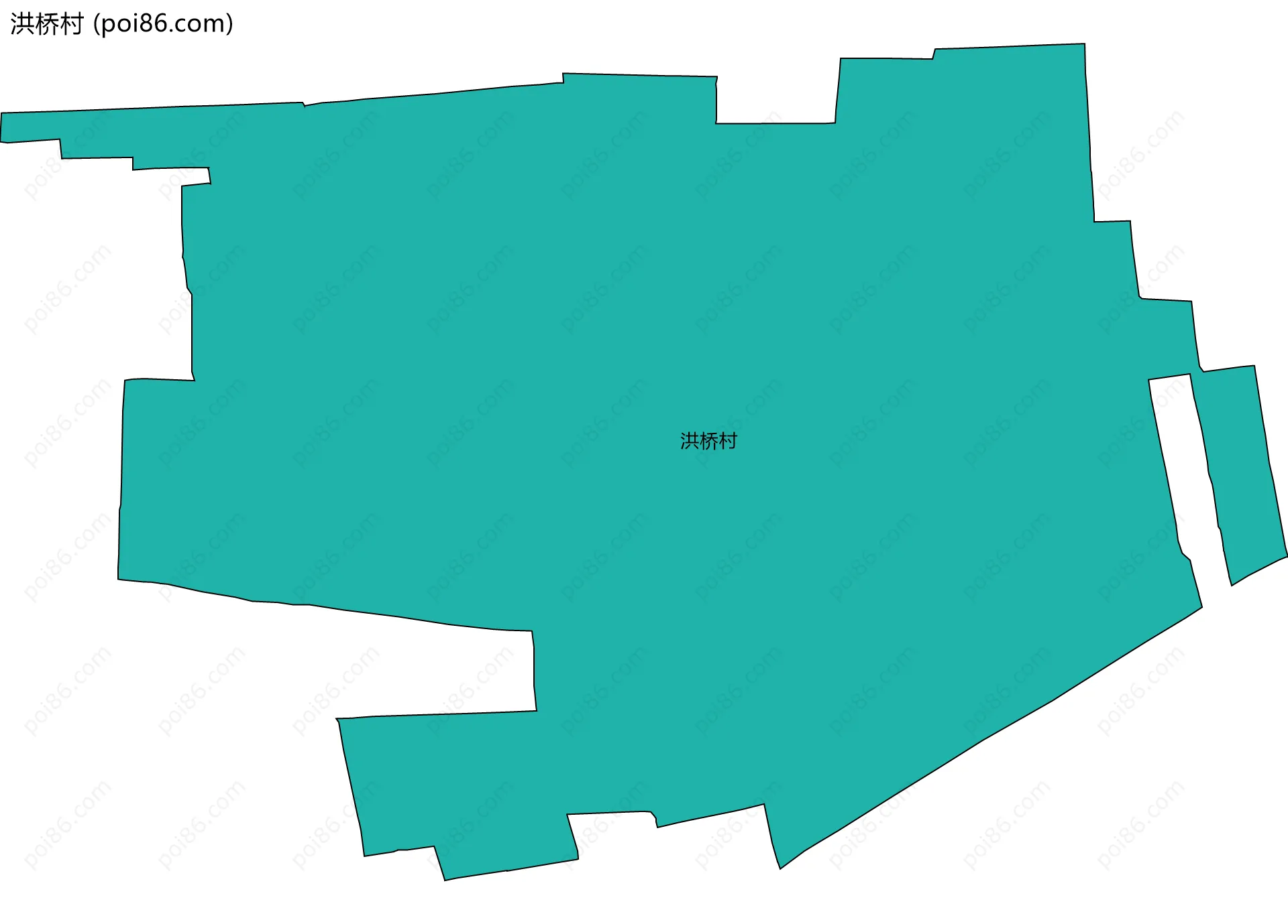 洪桥村边界地图