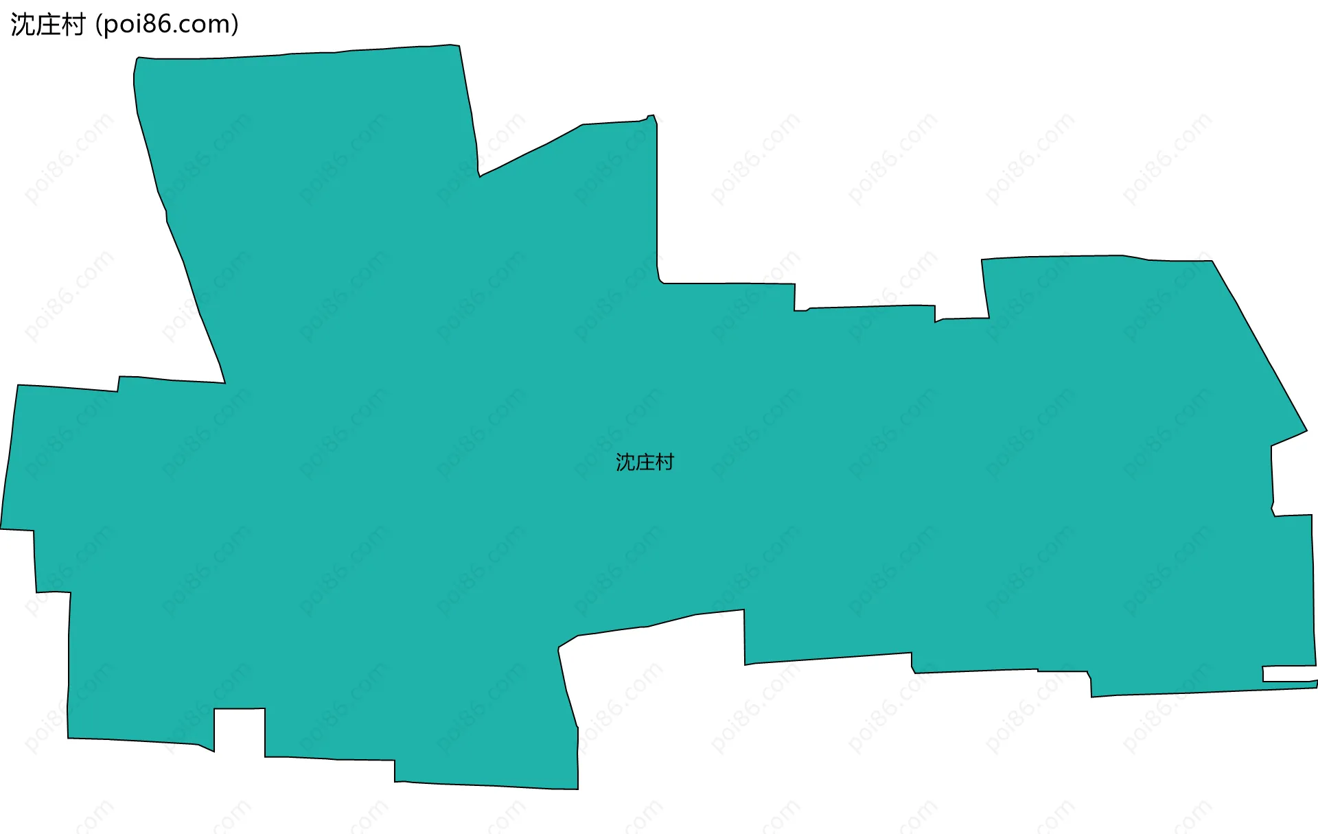 沈庄村边界地图