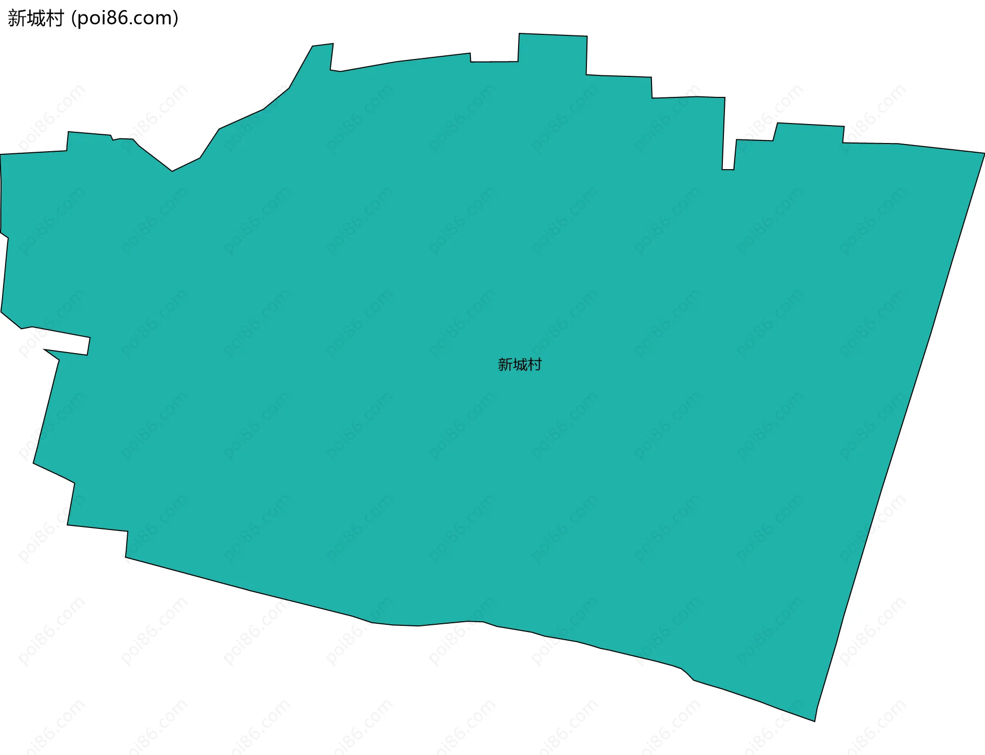 新城村边界地图