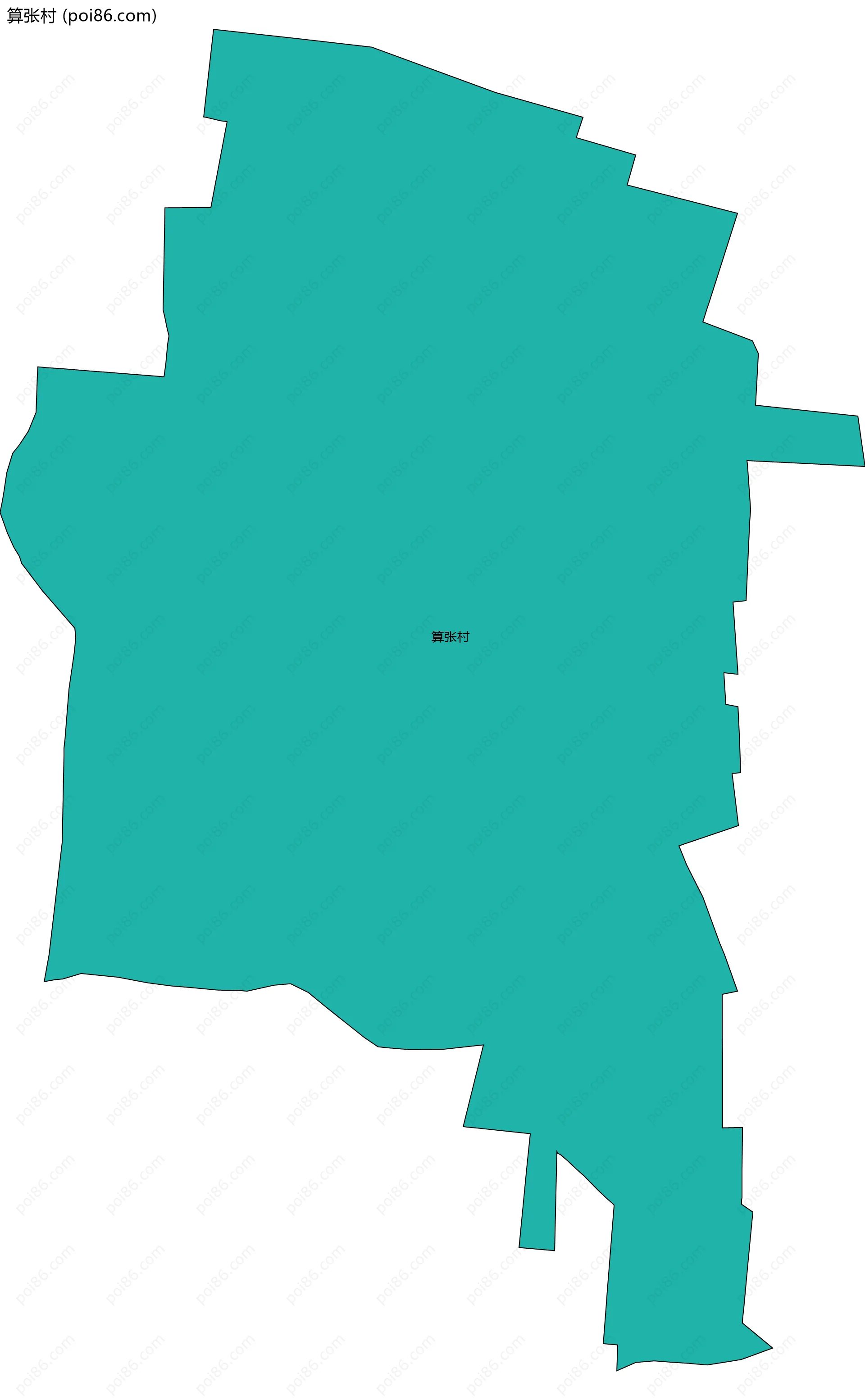 算张村边界地图