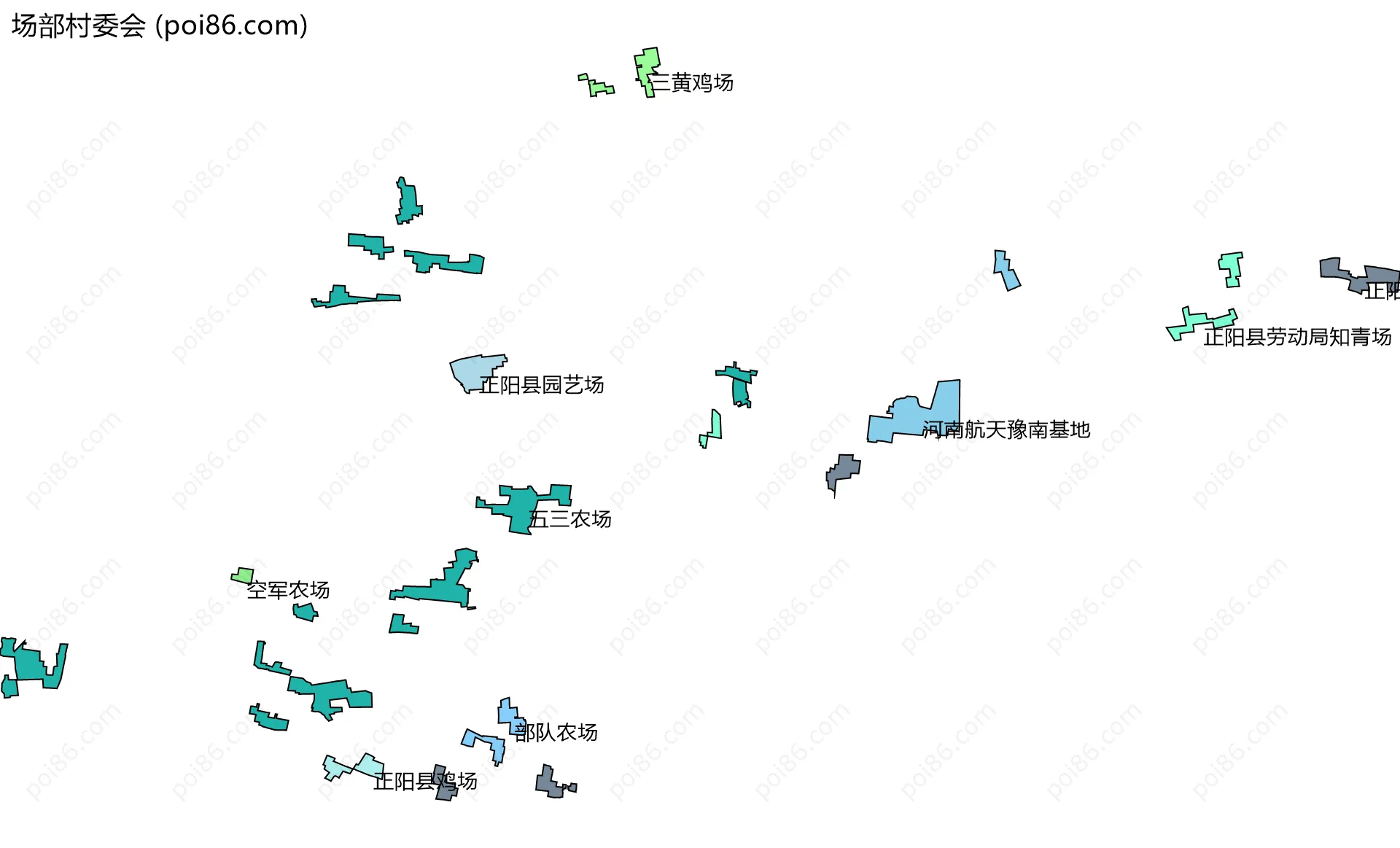 场部村委会边界地图(五级行政区划)