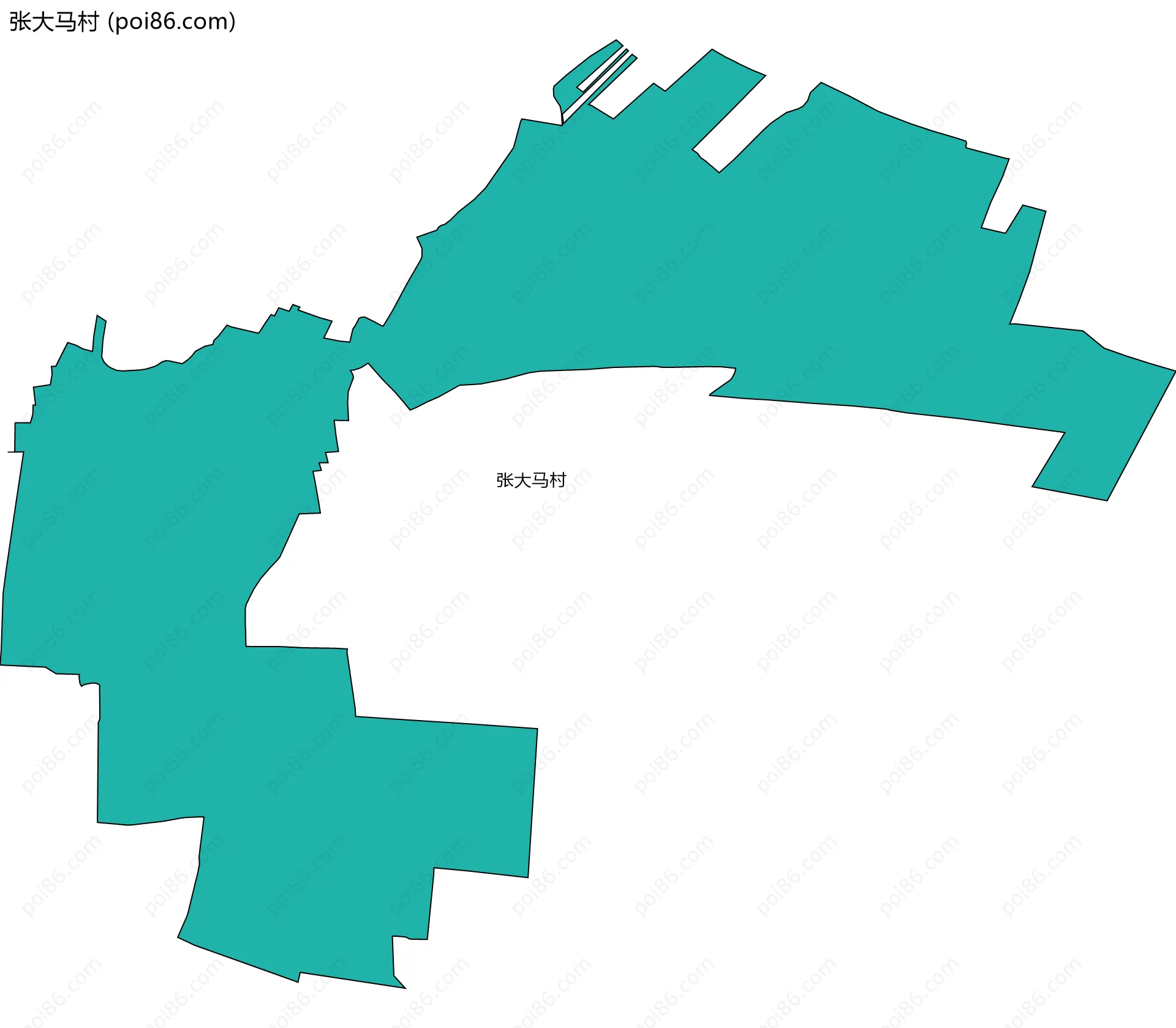 张大马村边界地图