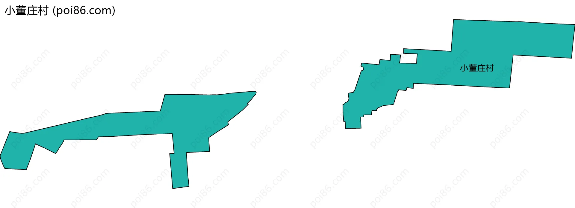 小董庄村边界地图