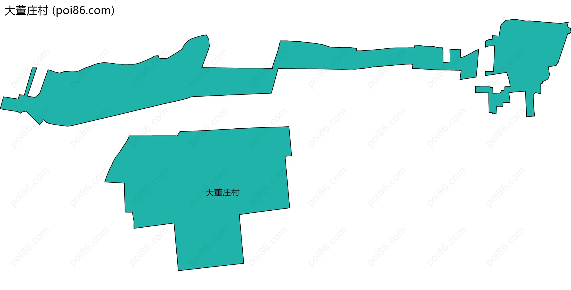 大董庄村边界地图