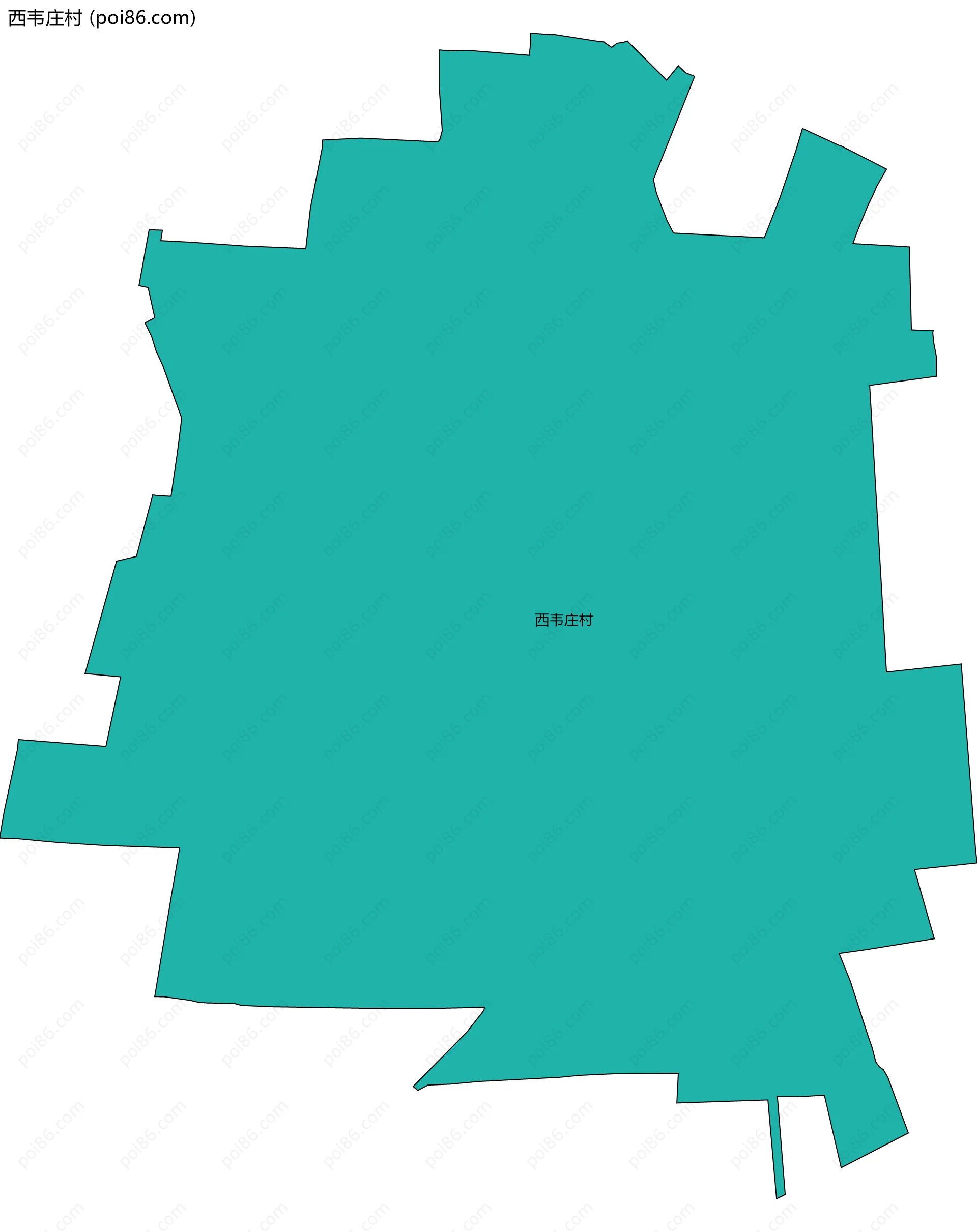 西韦庄村边界地图