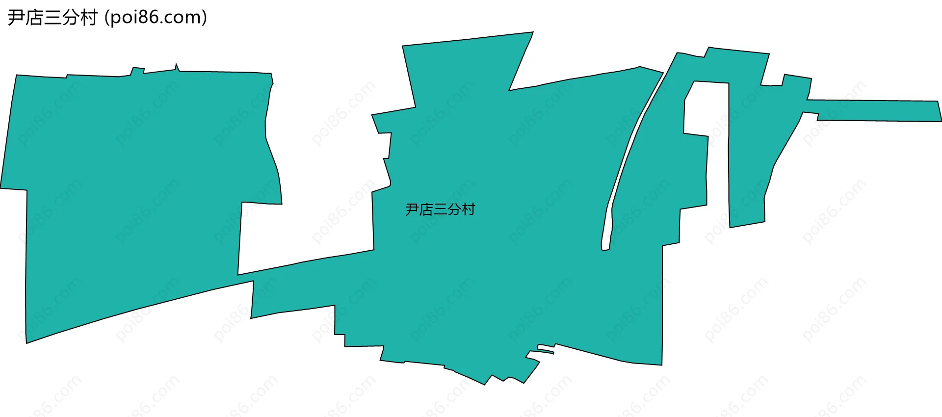 尹店三分村边界地图