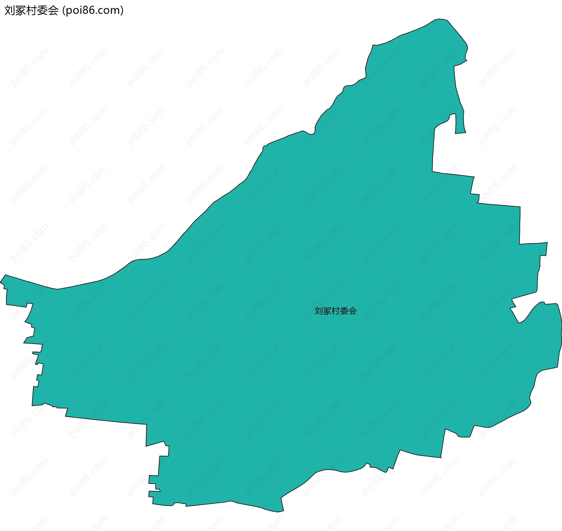 刘冢村委会边界地图