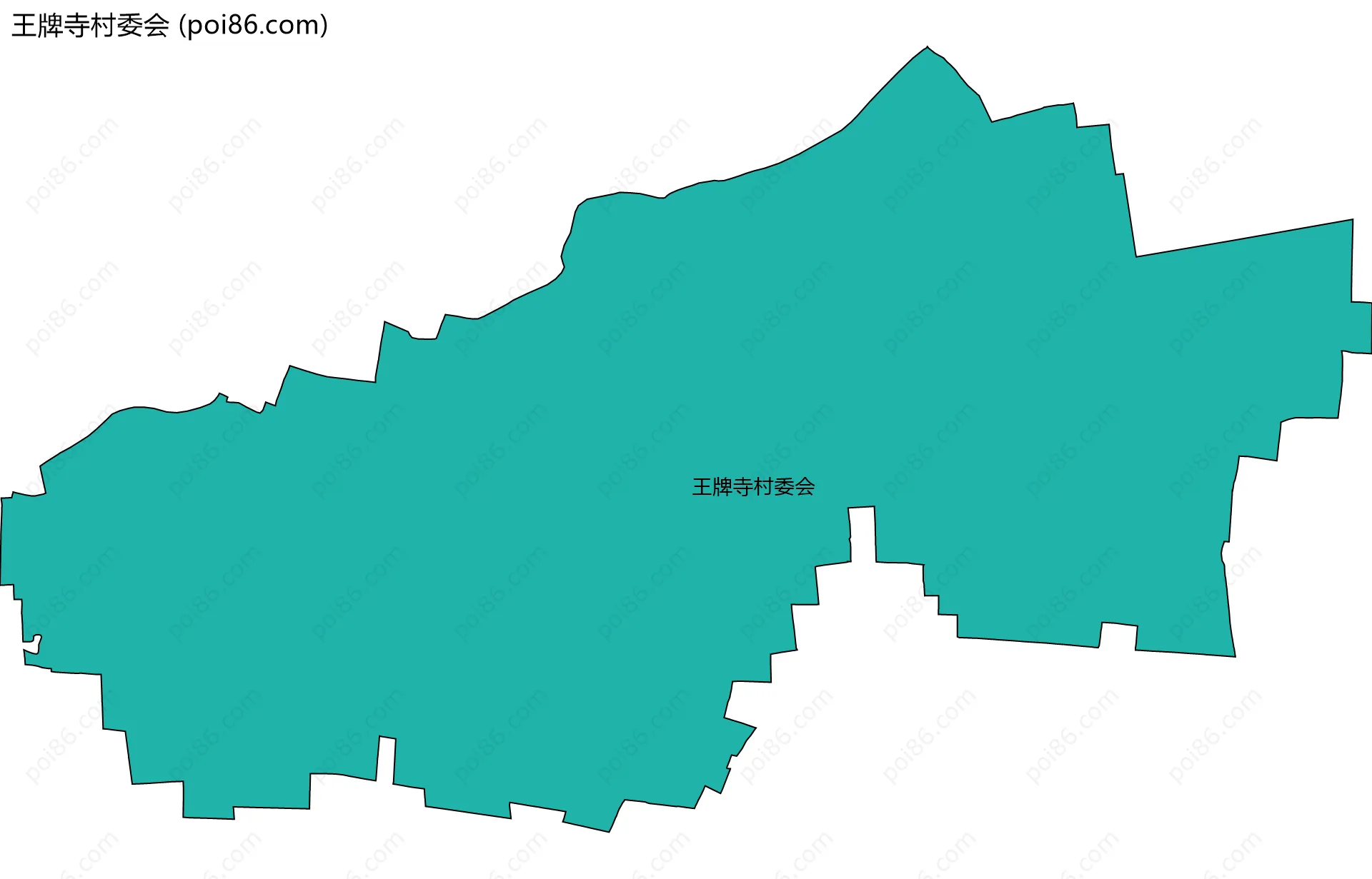 王牌寺村委会边界地图