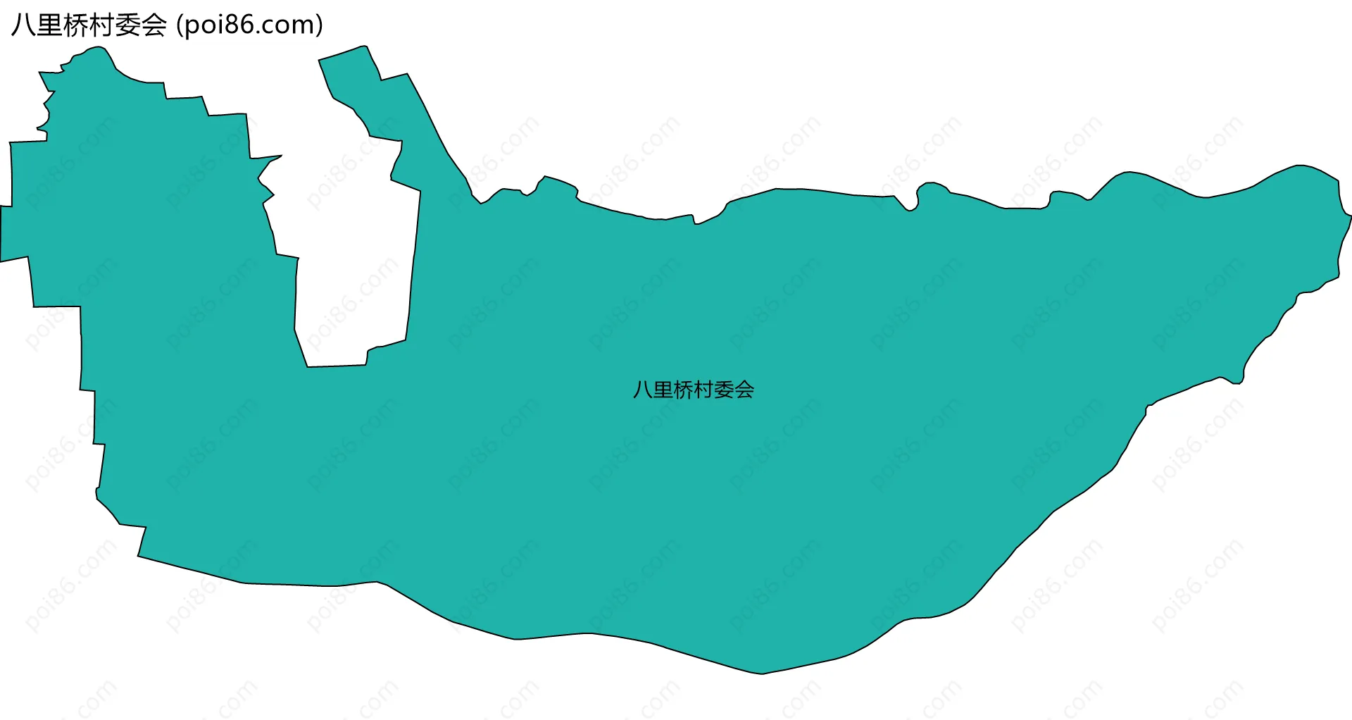 八里桥村委会边界地图
