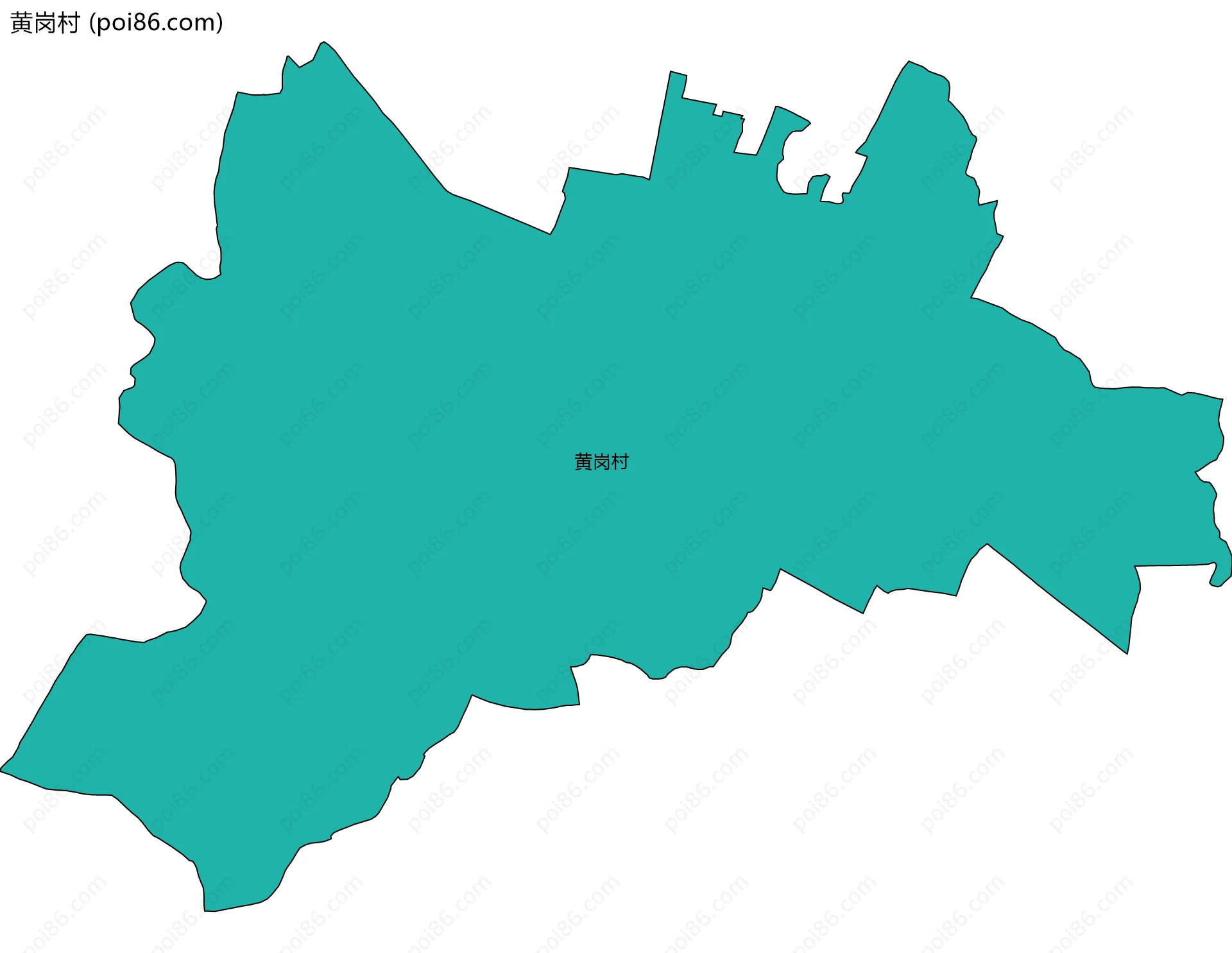 黄岗村边界地图