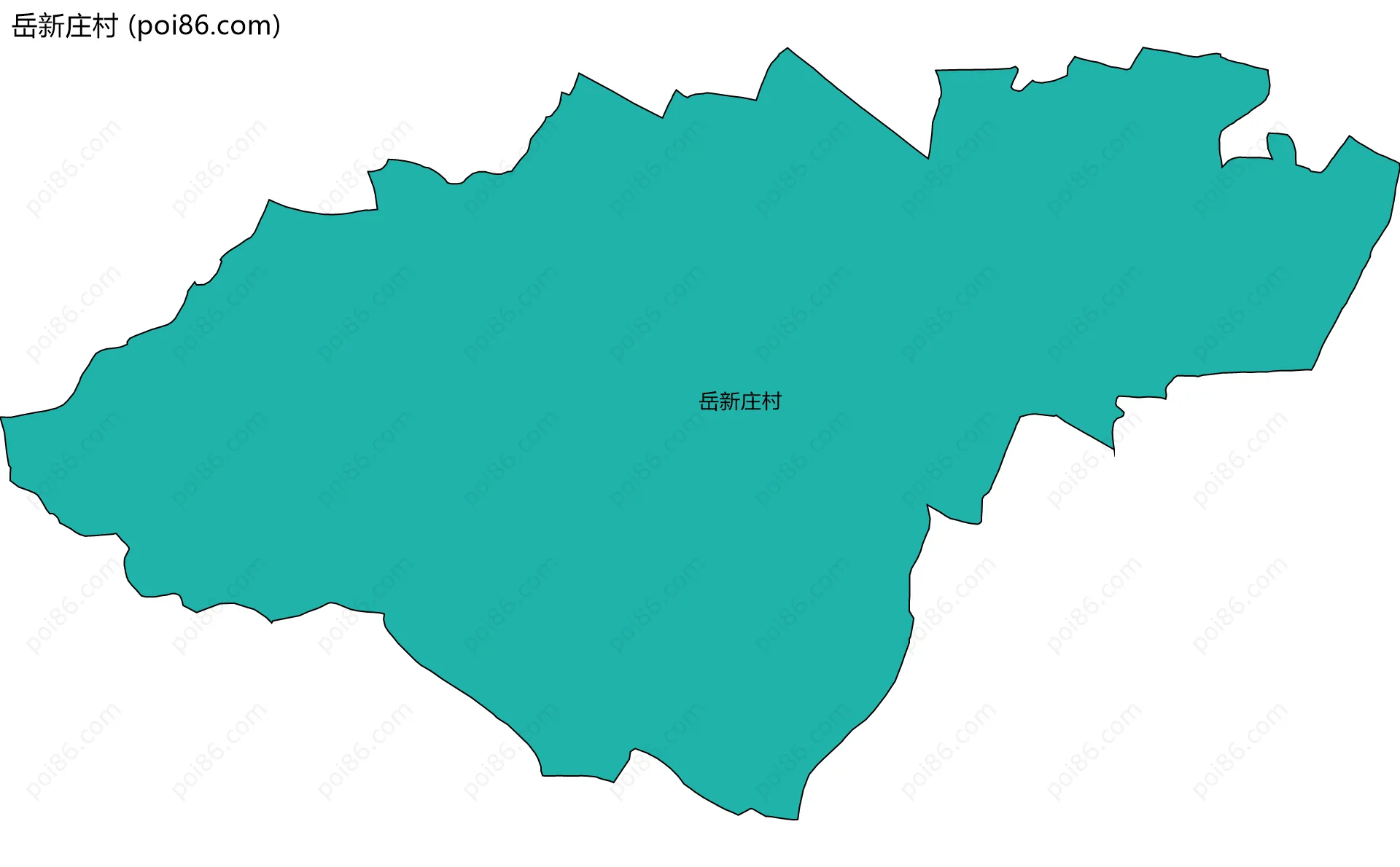 岳新庄村边界地图