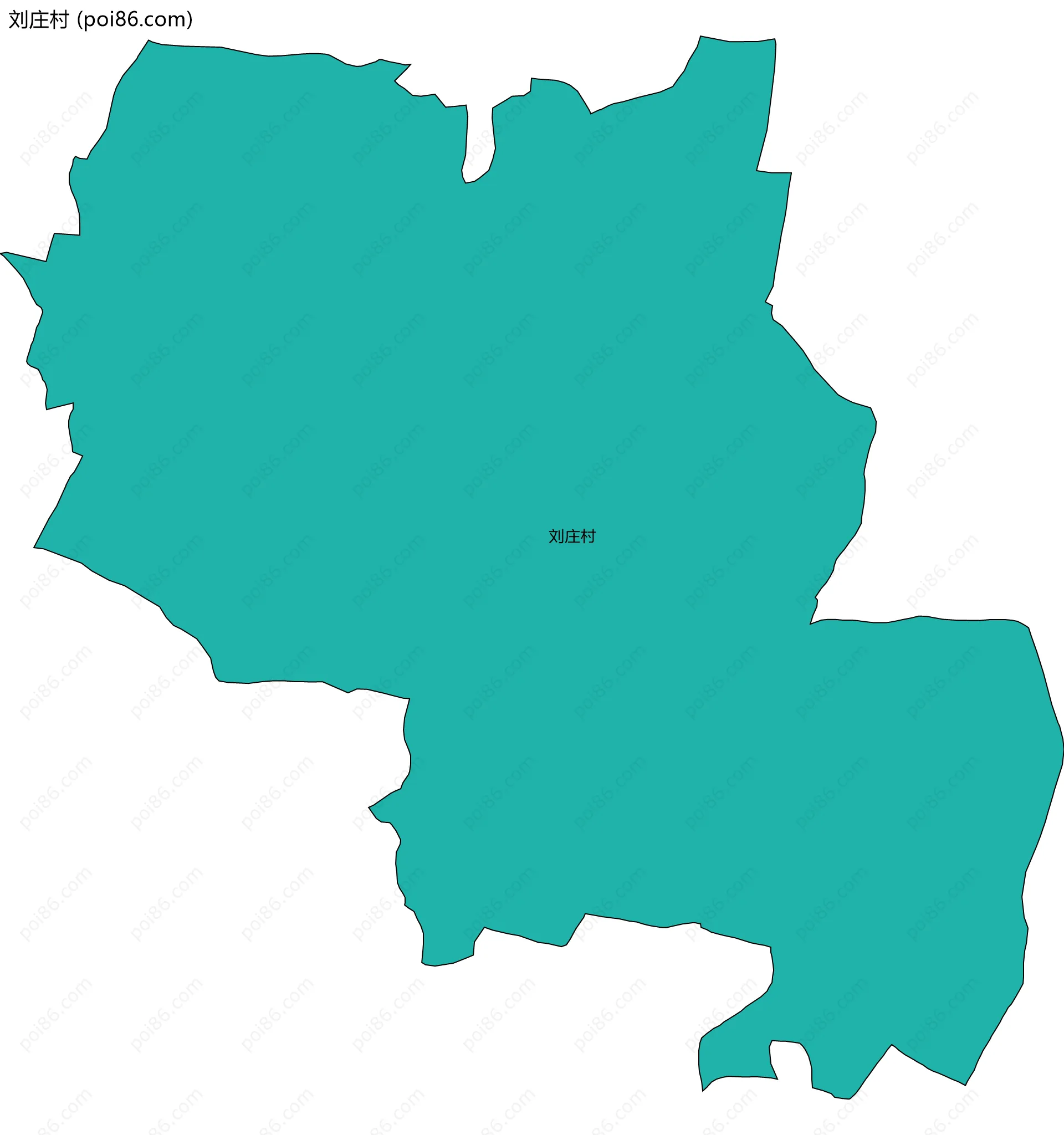 刘庄村边界地图