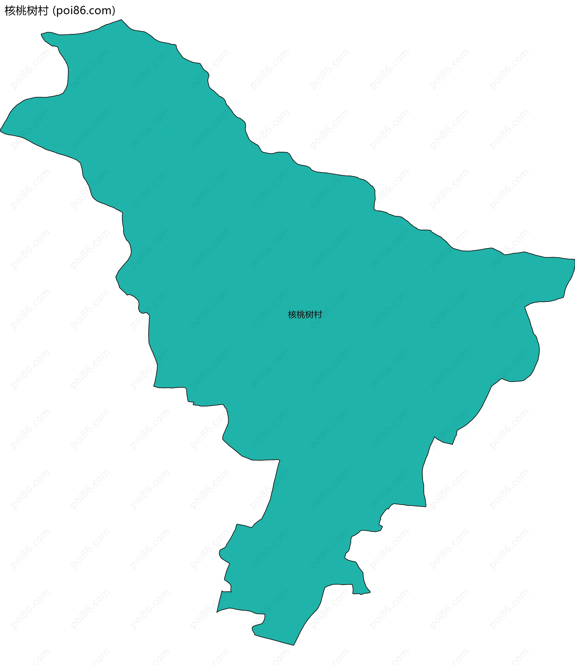 核桃树村边界地图