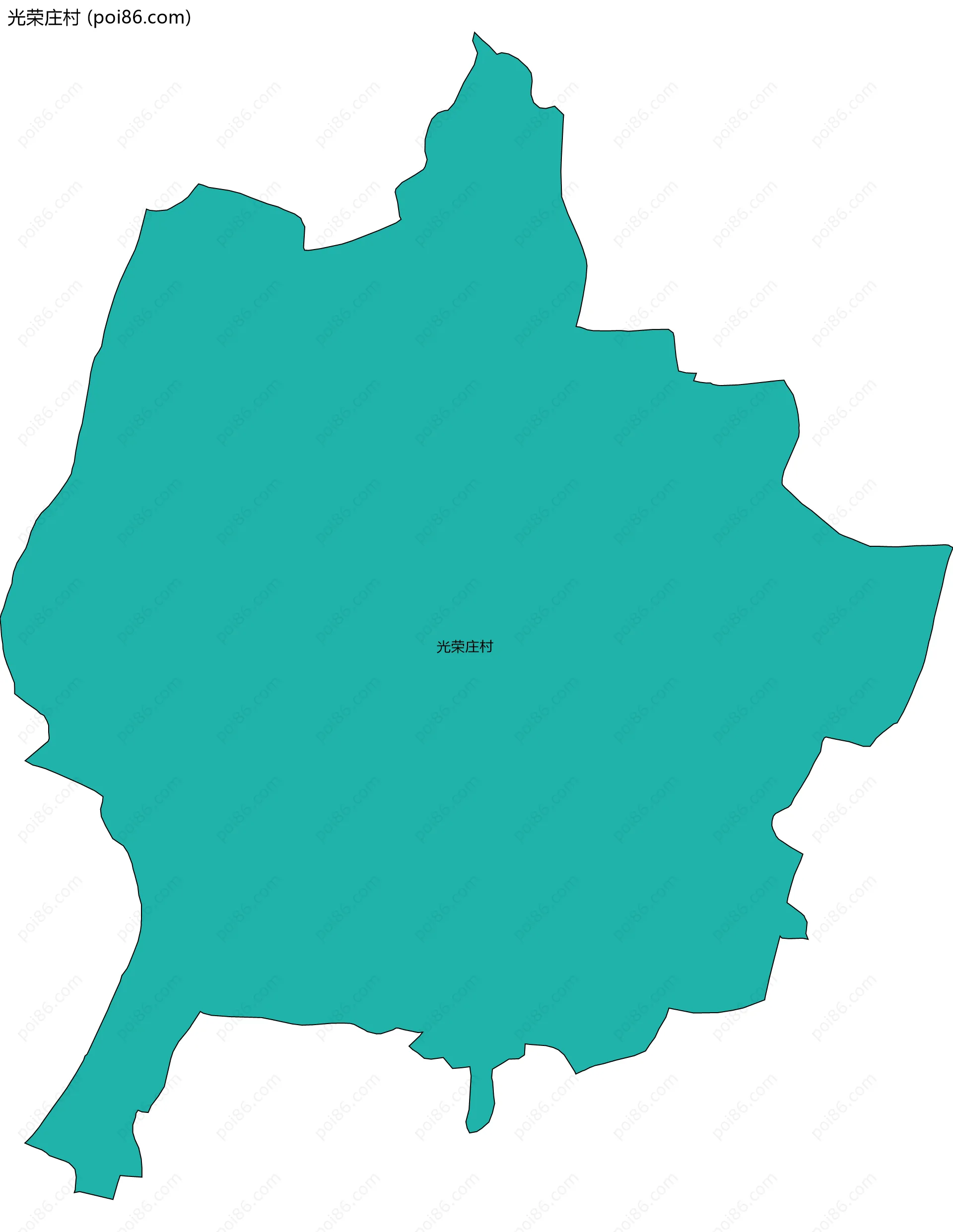 光荣庄村边界地图