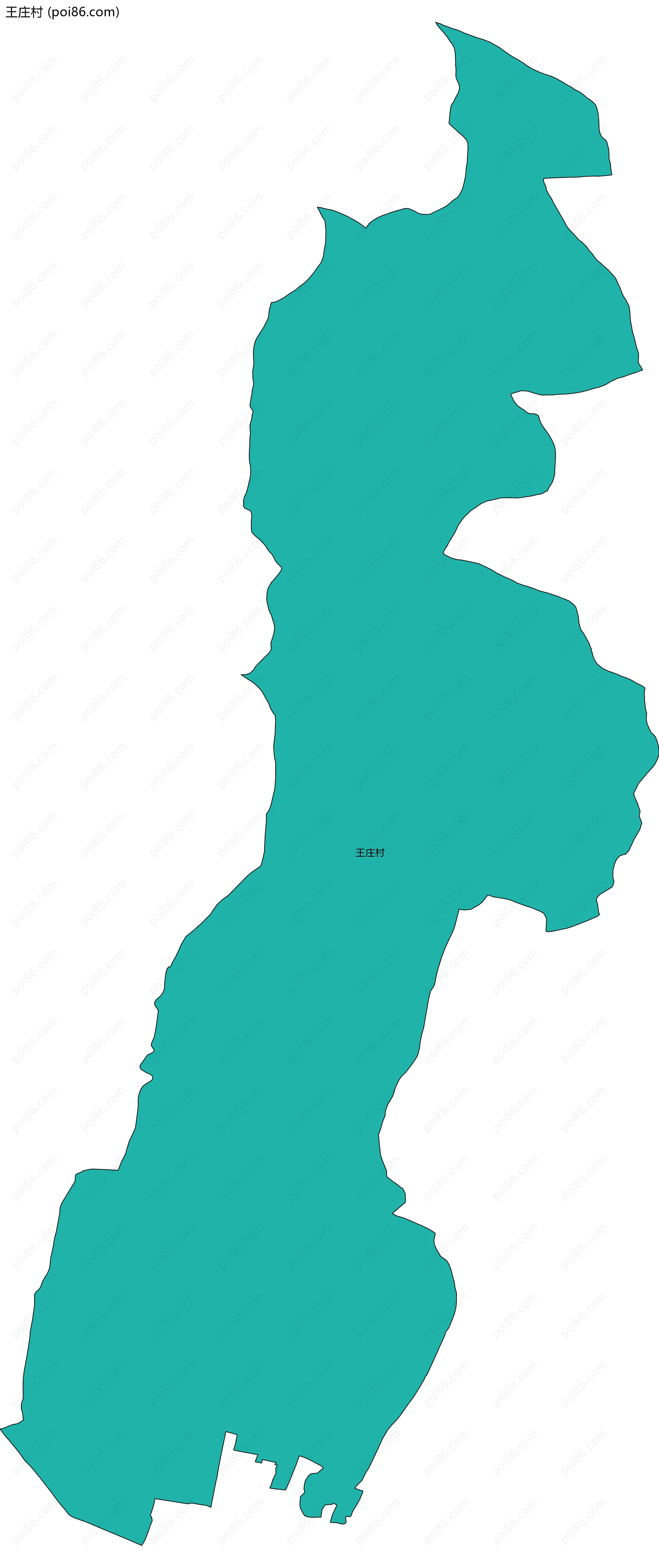 王庄村边界地图