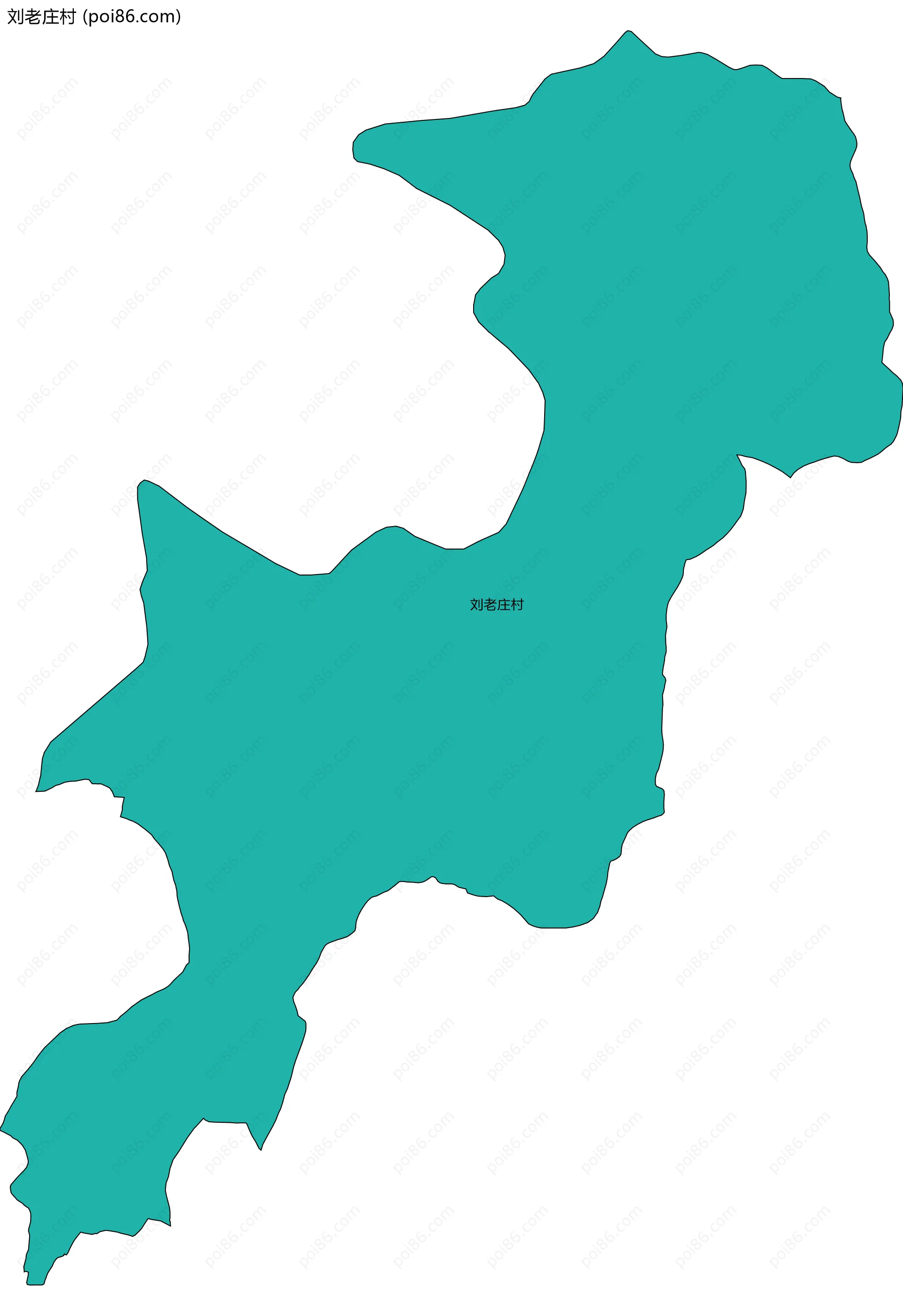 刘老庄村边界地图