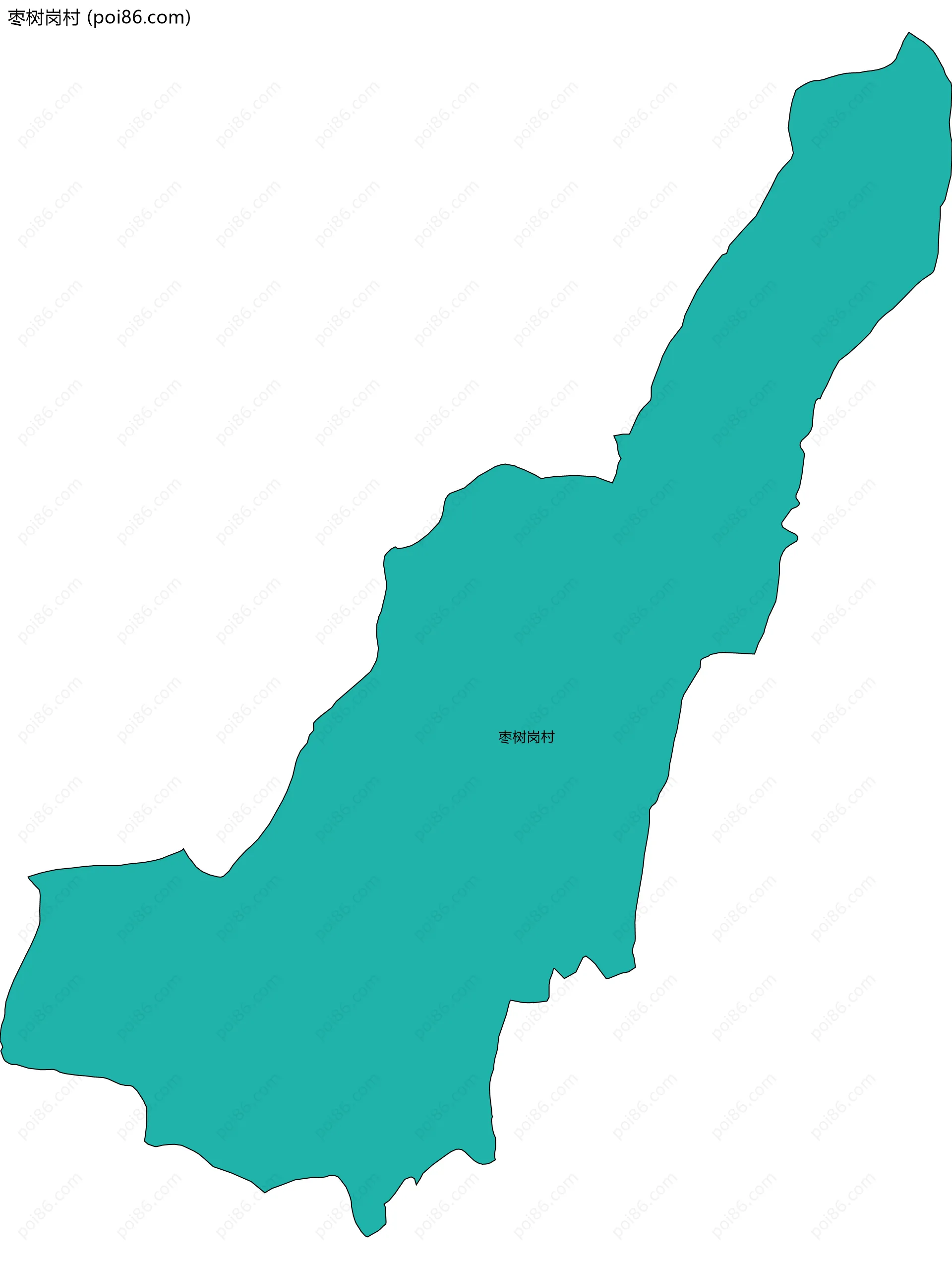 枣树岗村边界地图