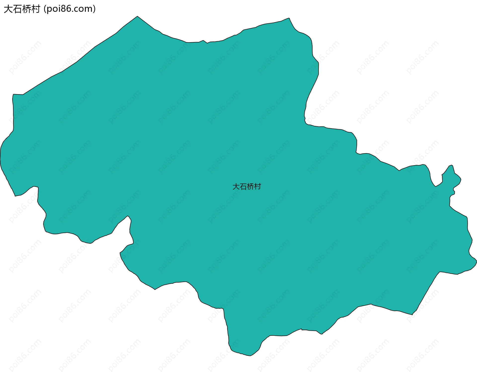 大石桥村边界地图
