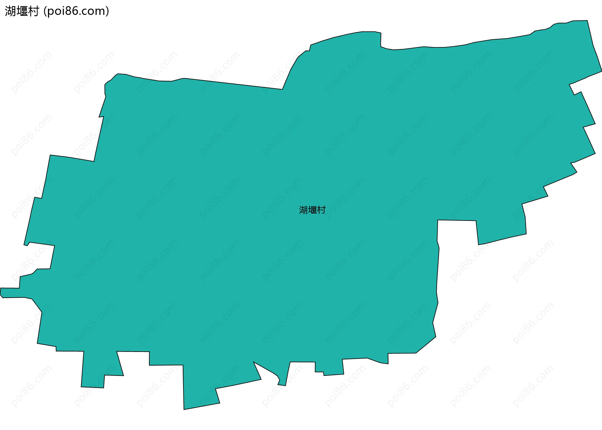 湖堰村边界地图