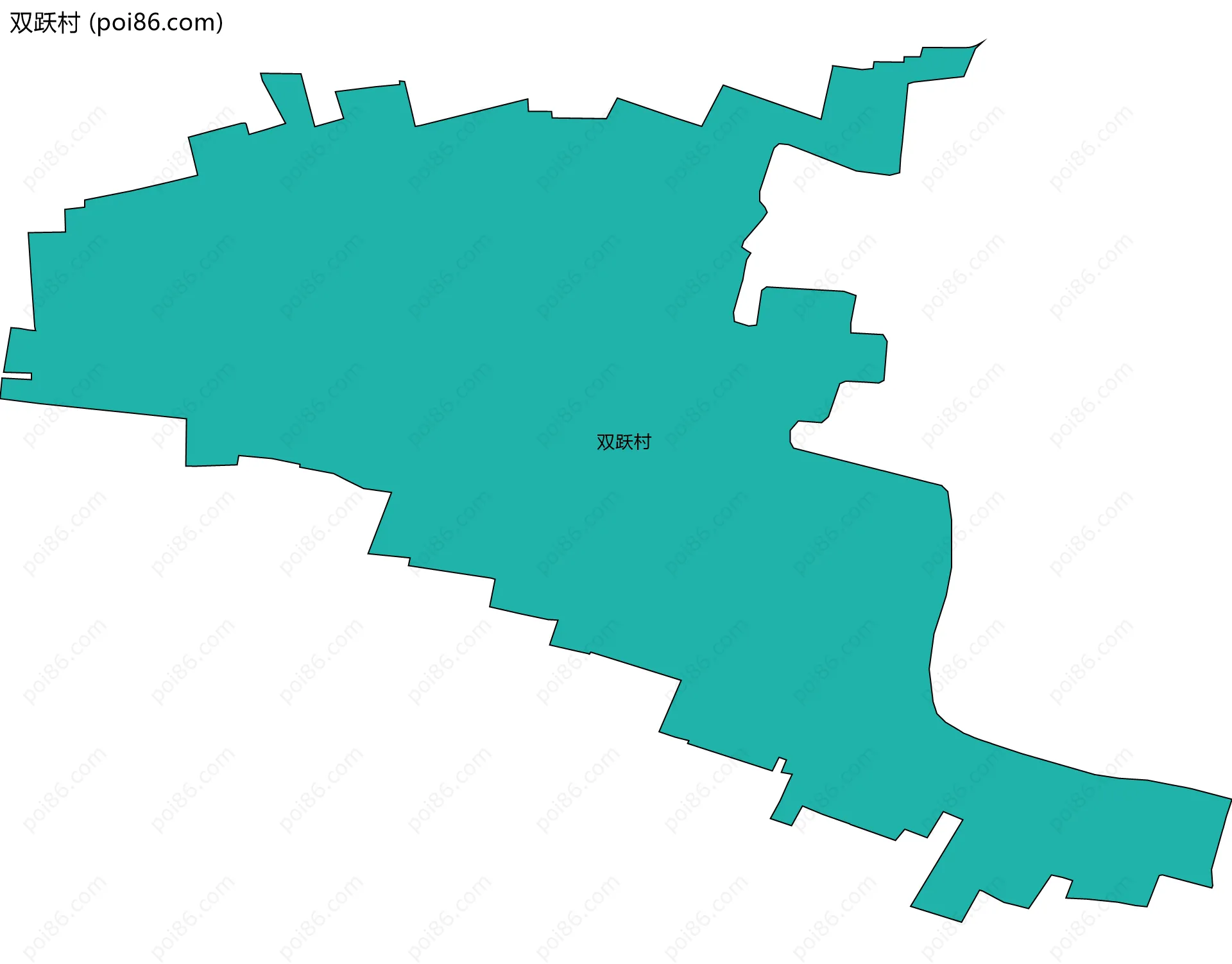 双跃村边界地图