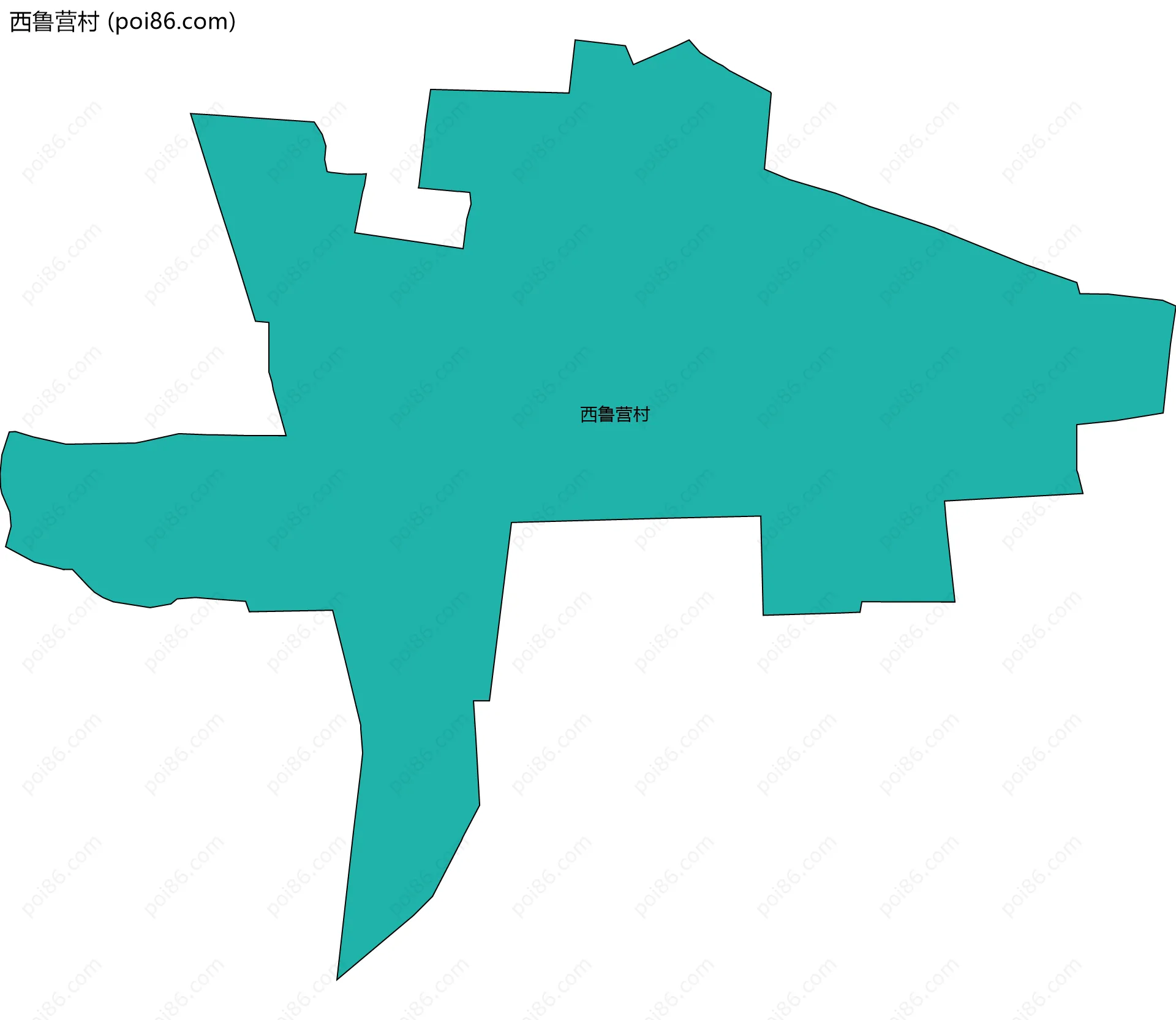 西鲁营村边界地图