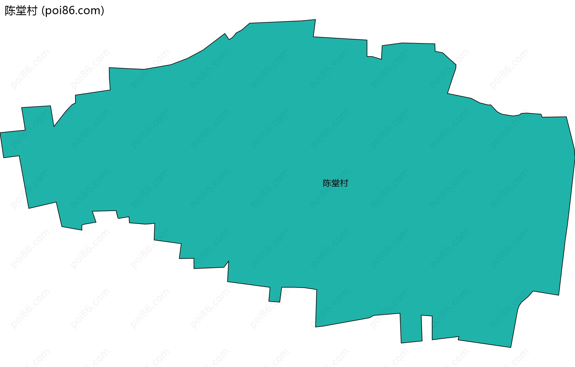 陈堂村边界地图