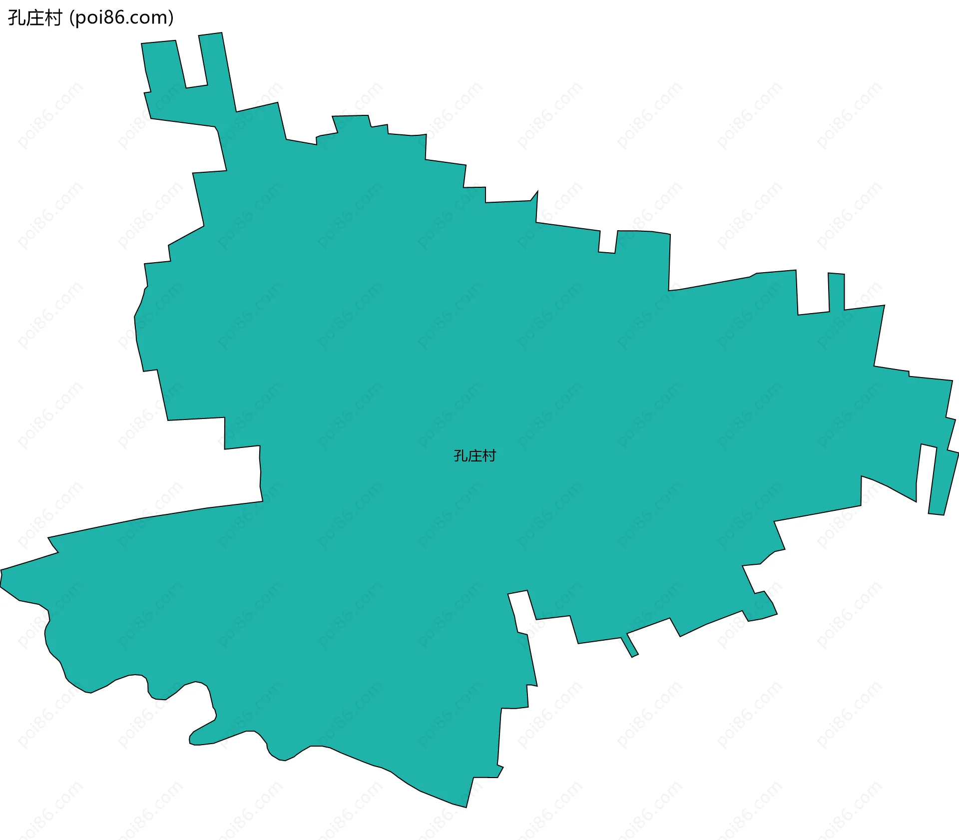 孔庄村边界地图