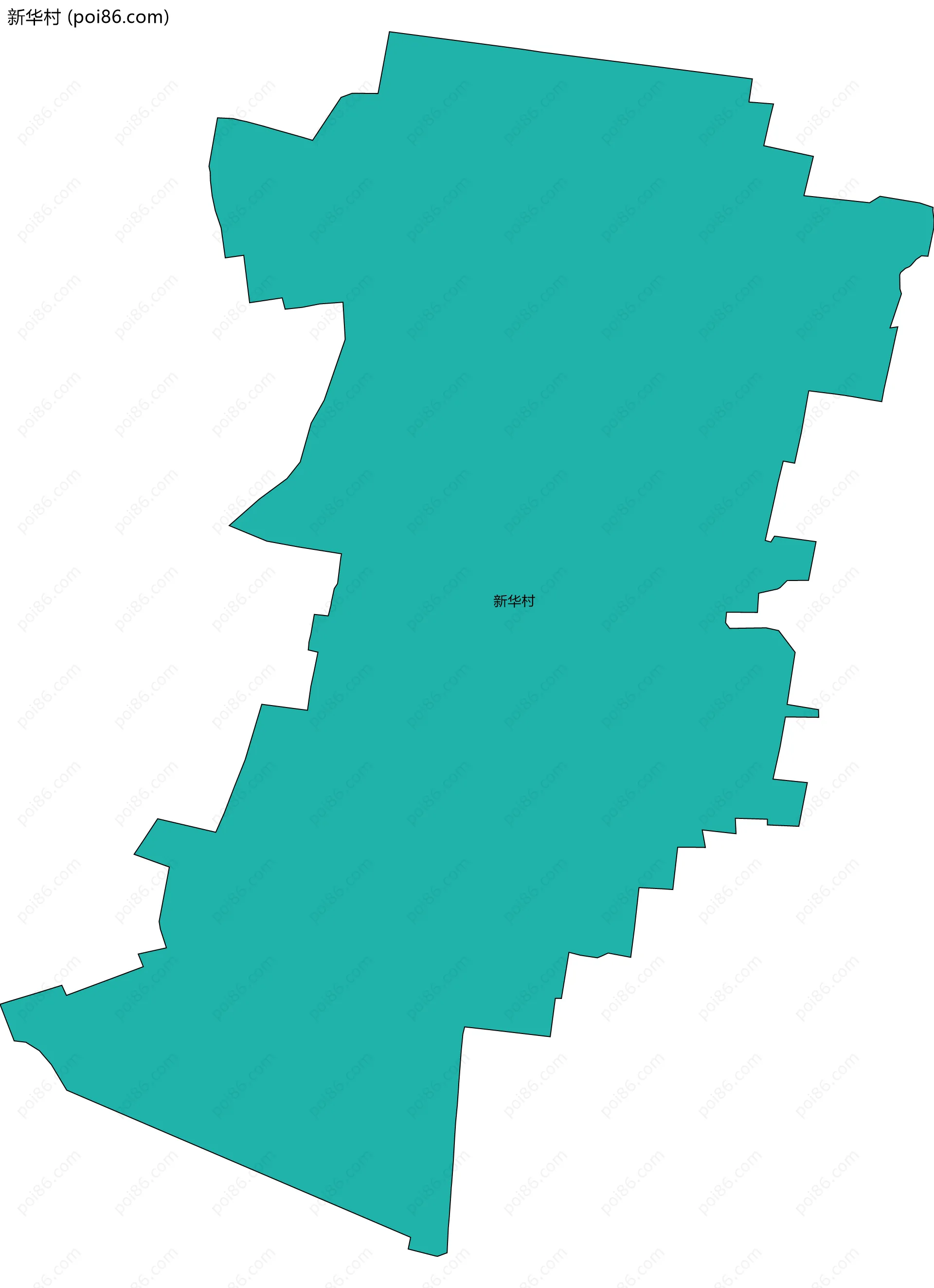 新华村边界地图