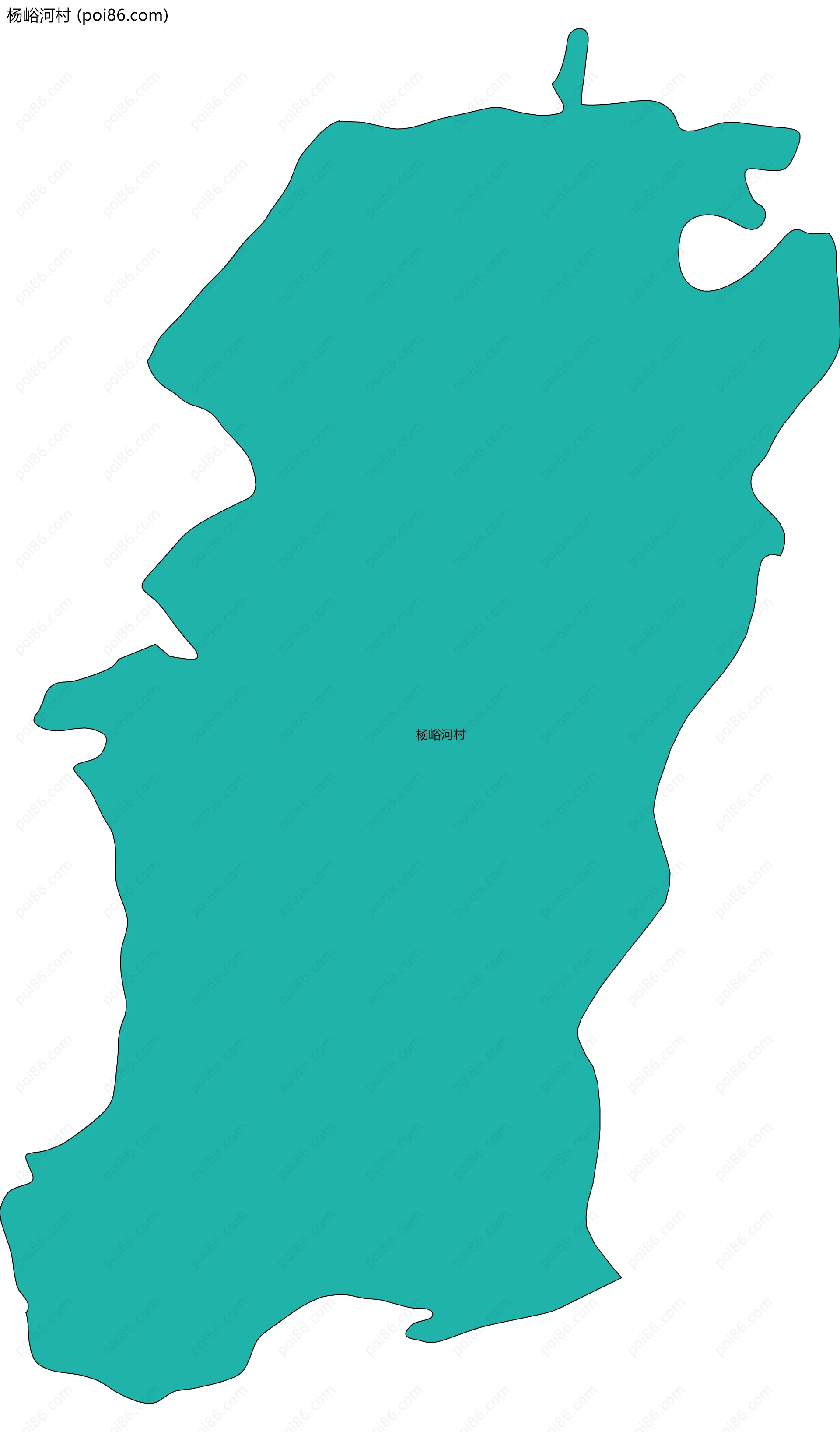 杨峪河村边界地图