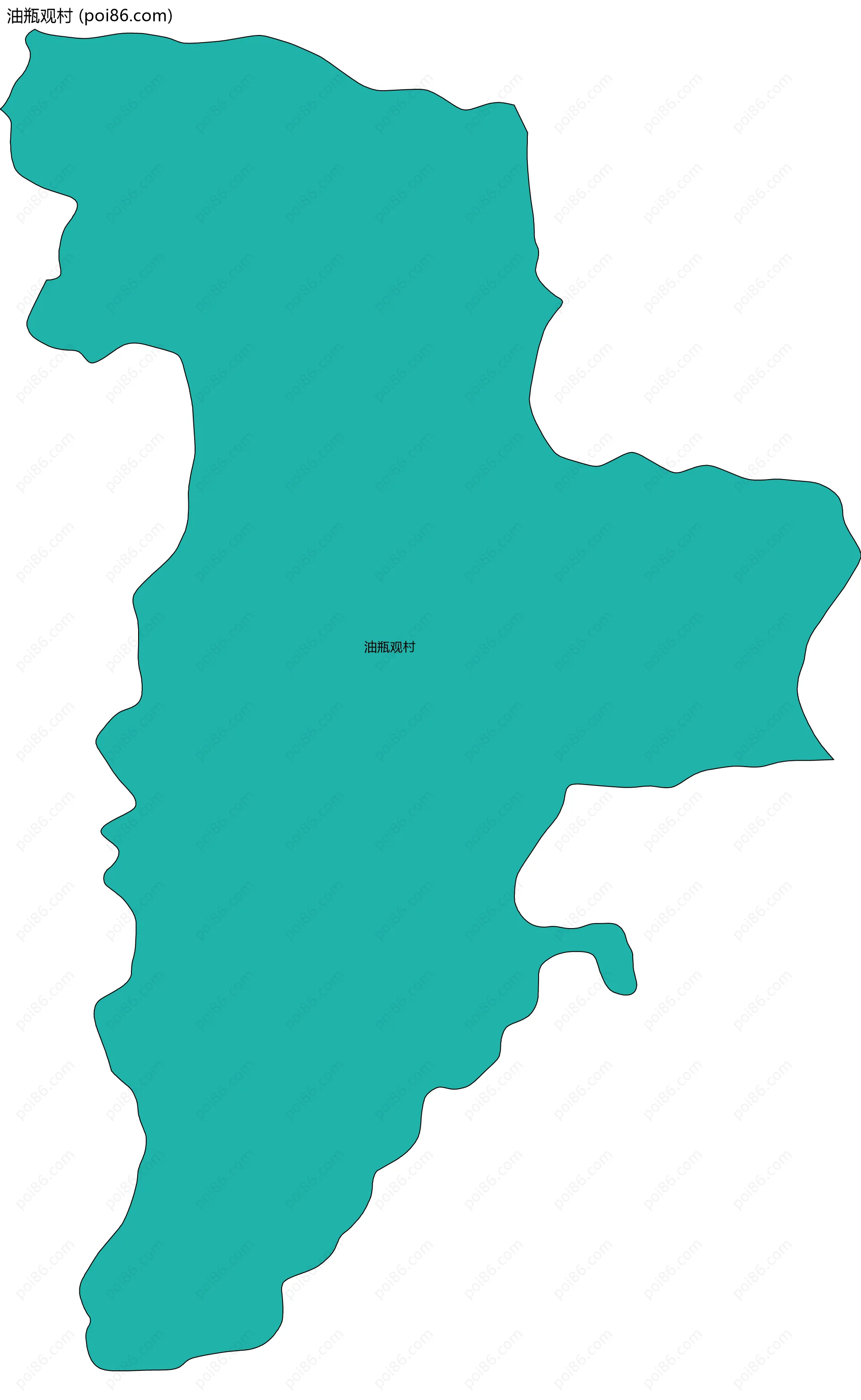 油瓶观村边界地图