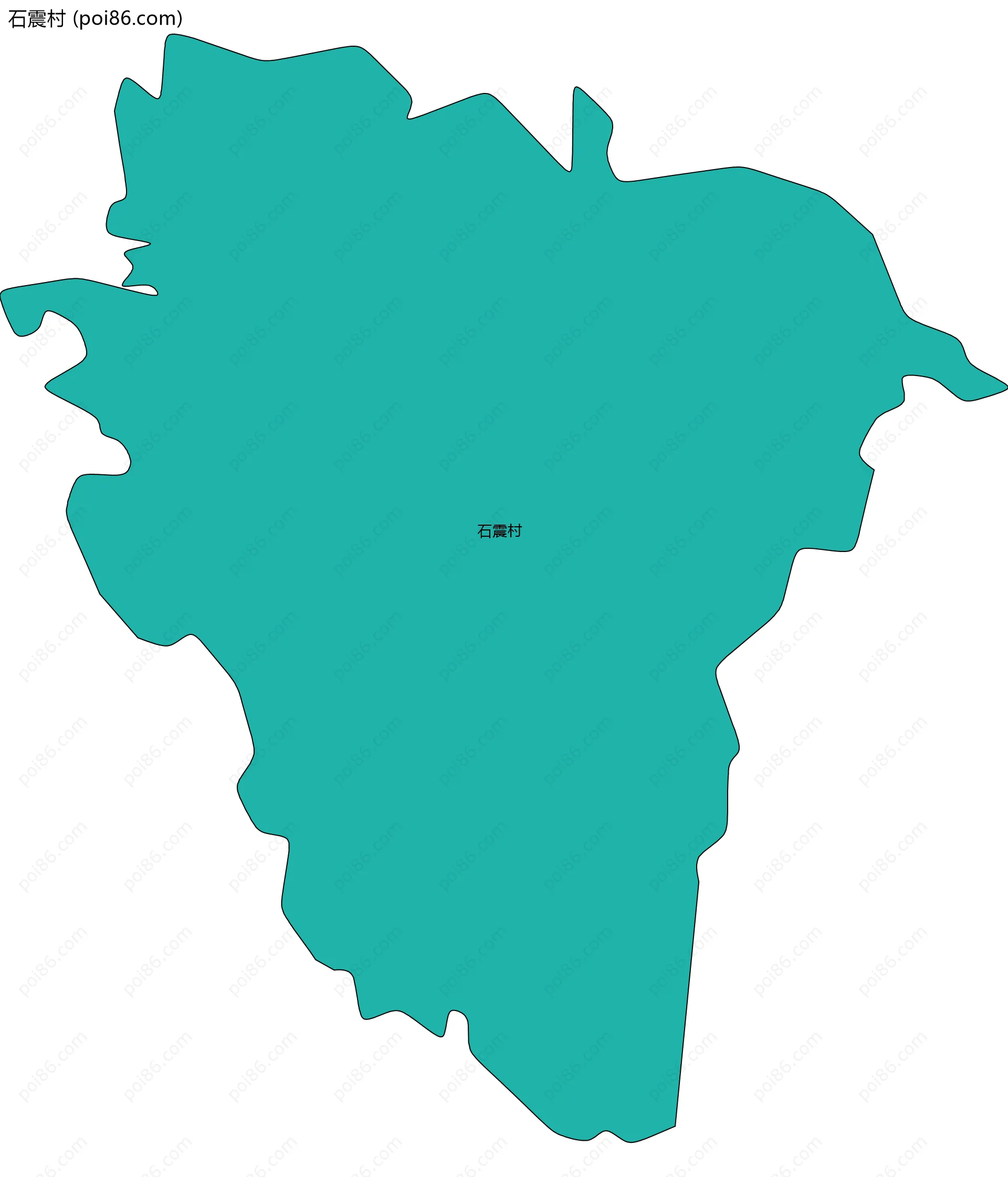 石震村边界地图