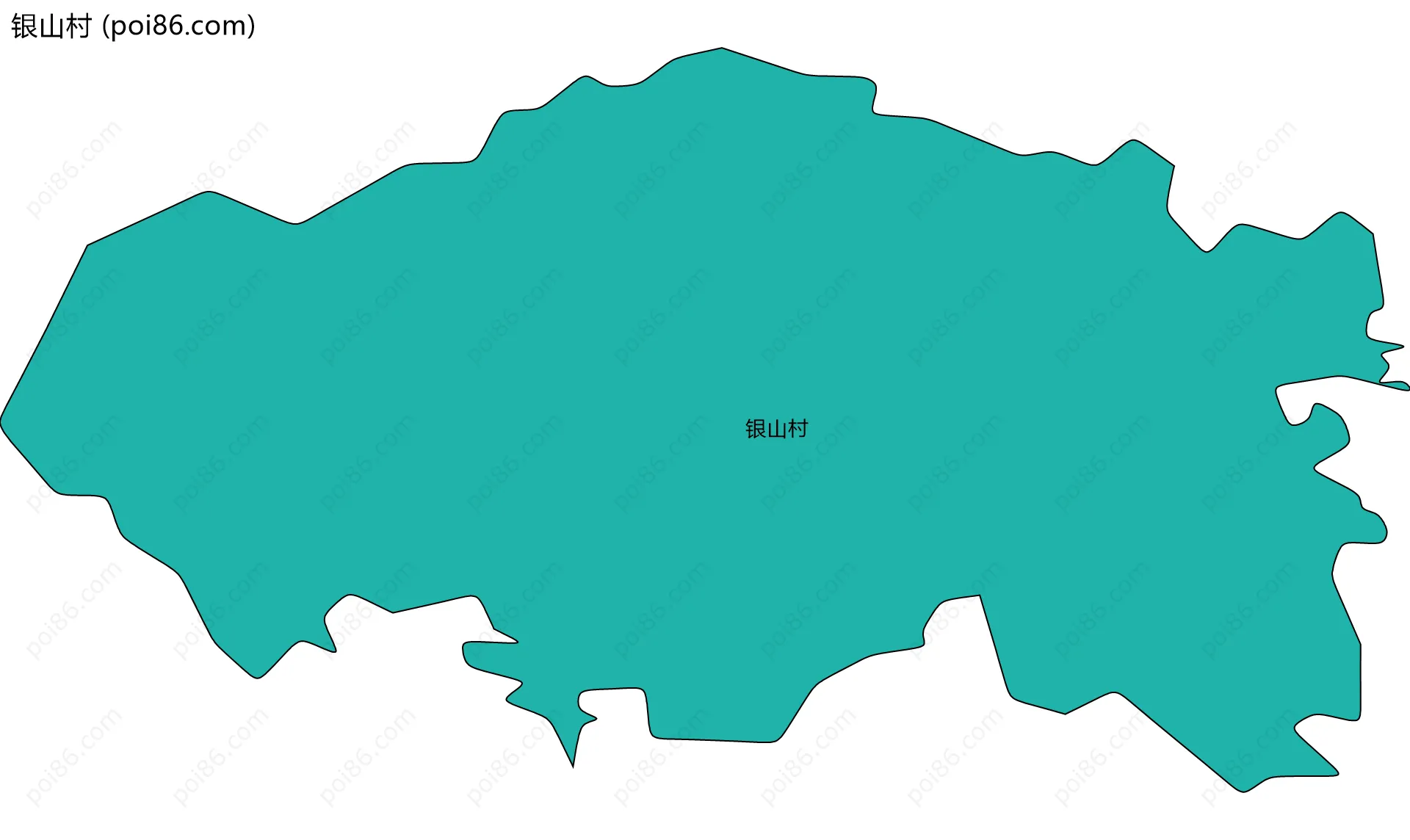 银山村边界地图