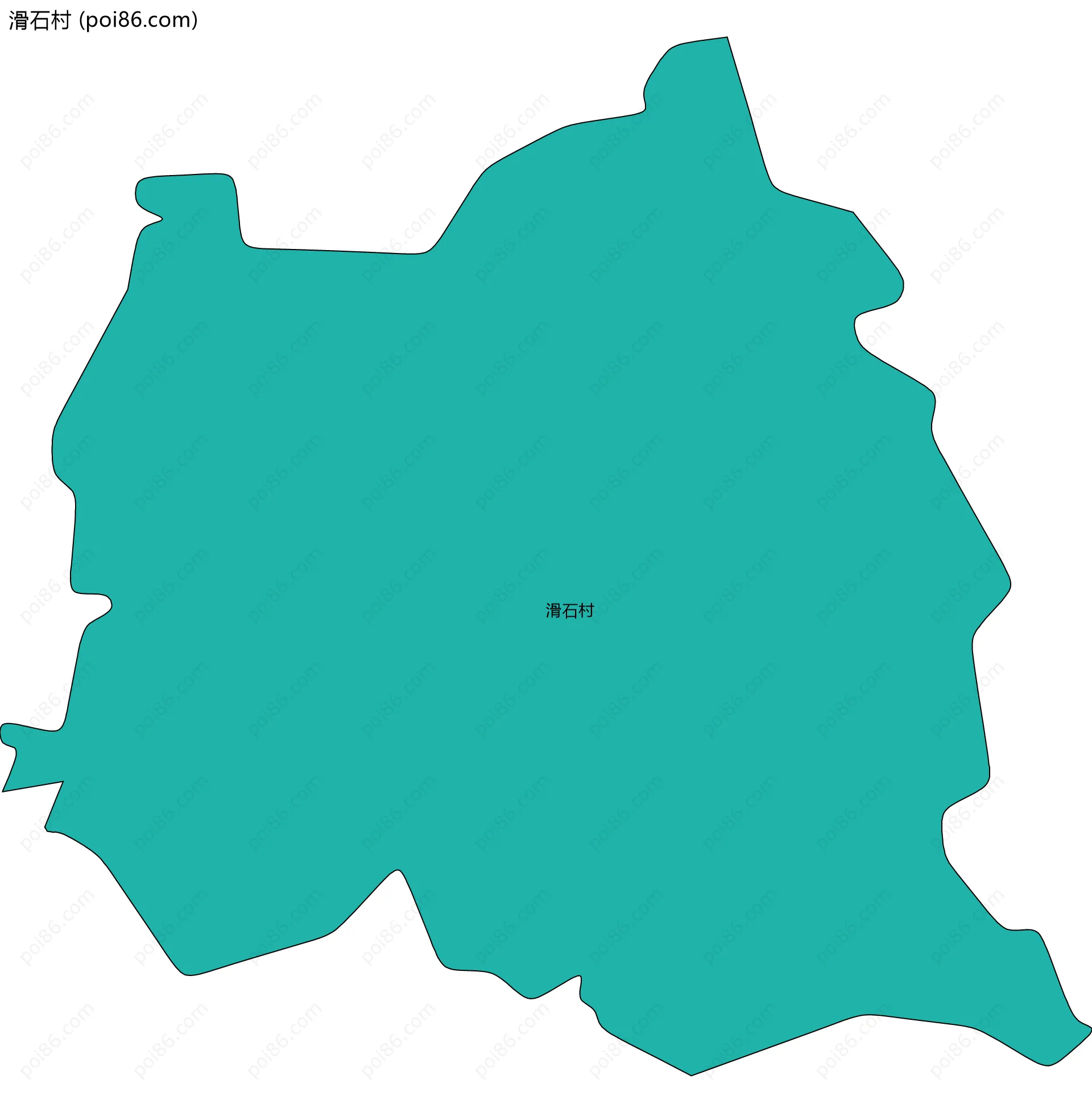 滑石村边界地图