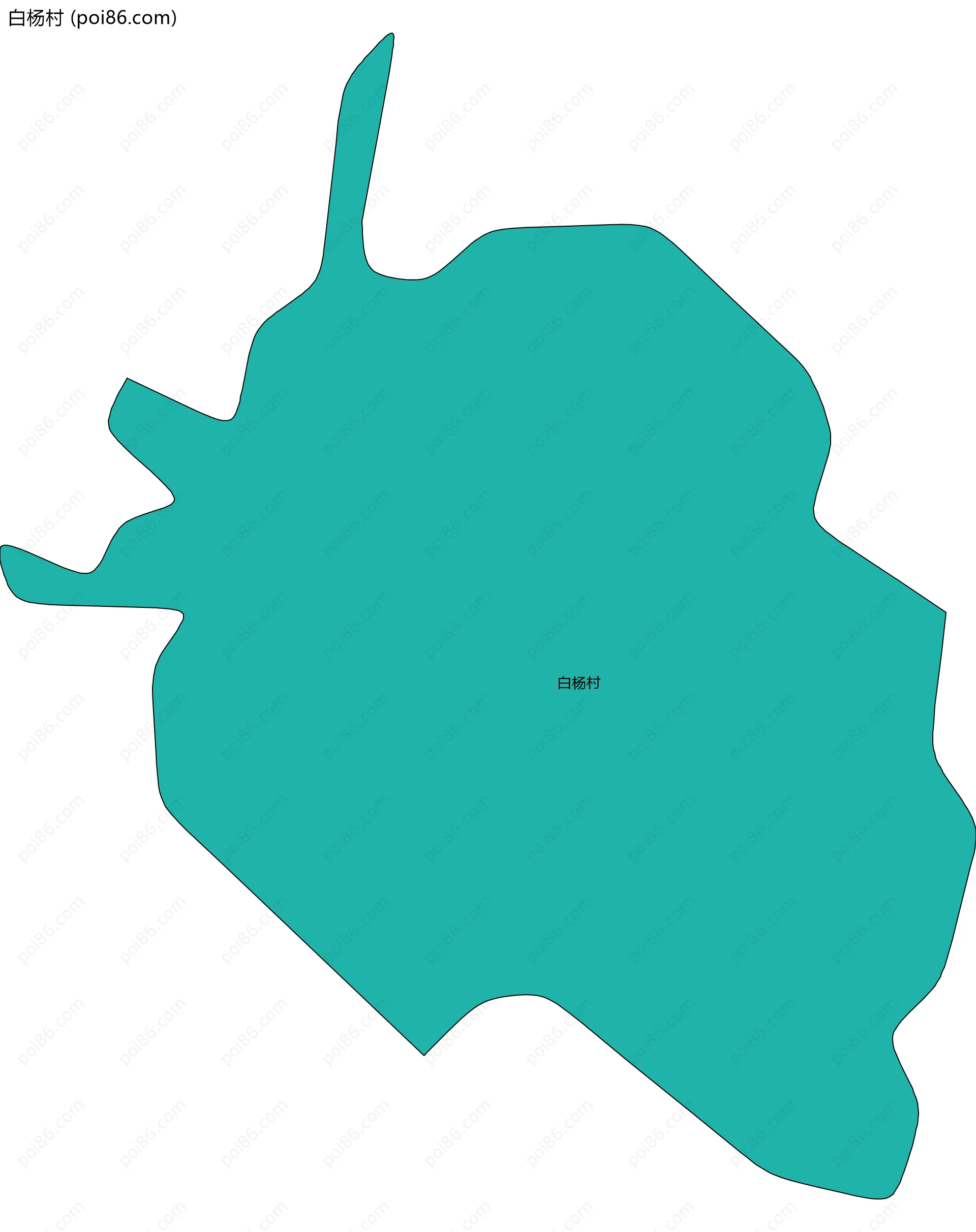 白杨村边界地图