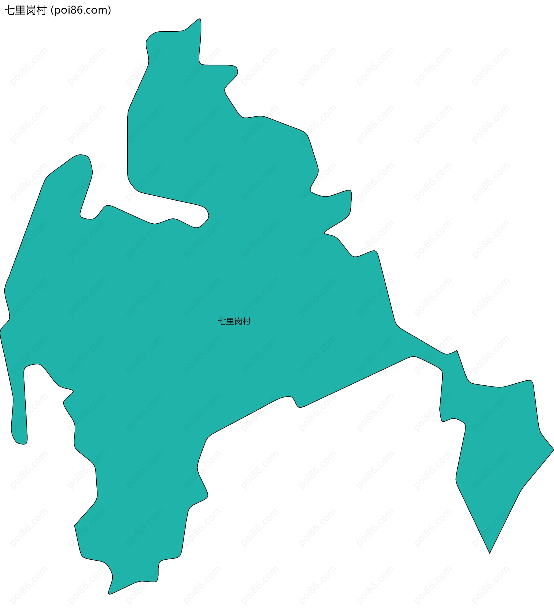 七里岗村边界地图