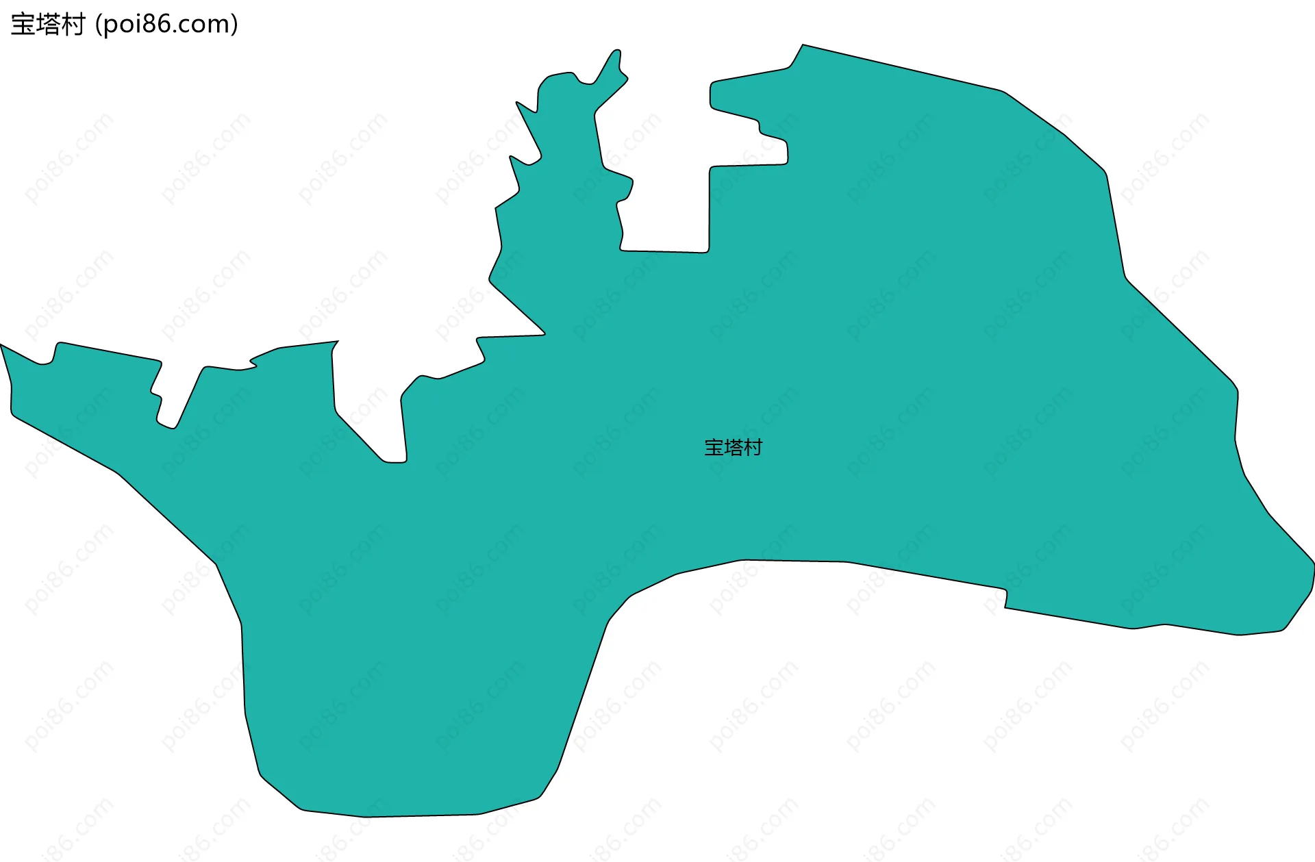 宝塔村边界地图