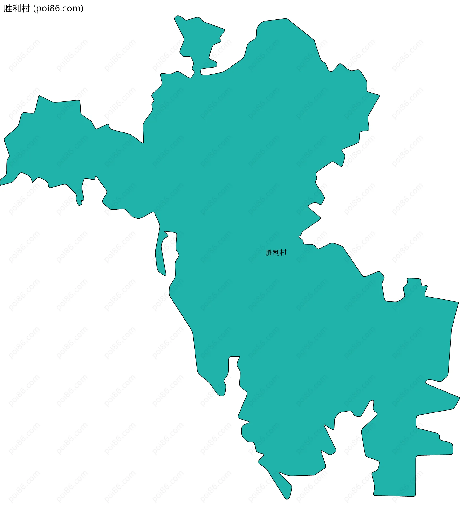 胜利村边界地图