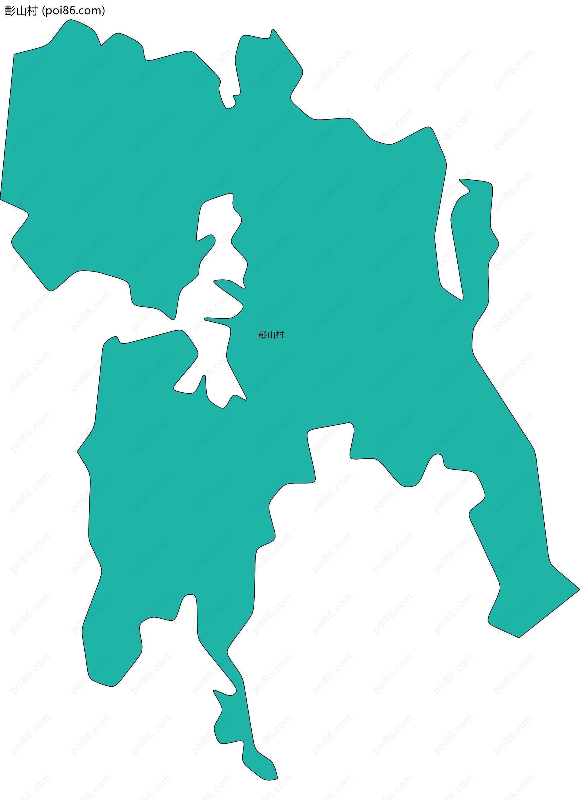 彭山村边界地图