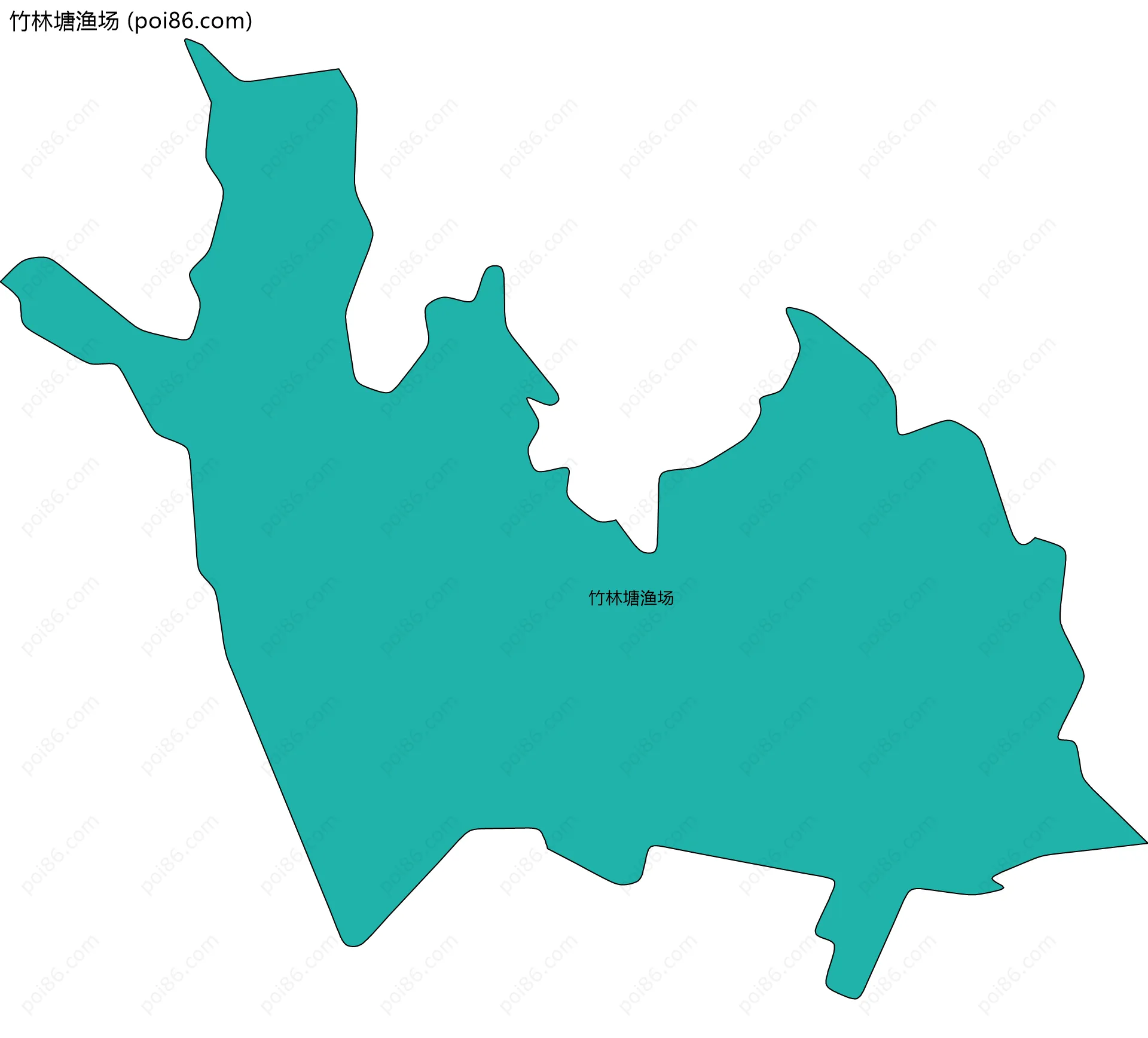 竹林塘渔场边界地图