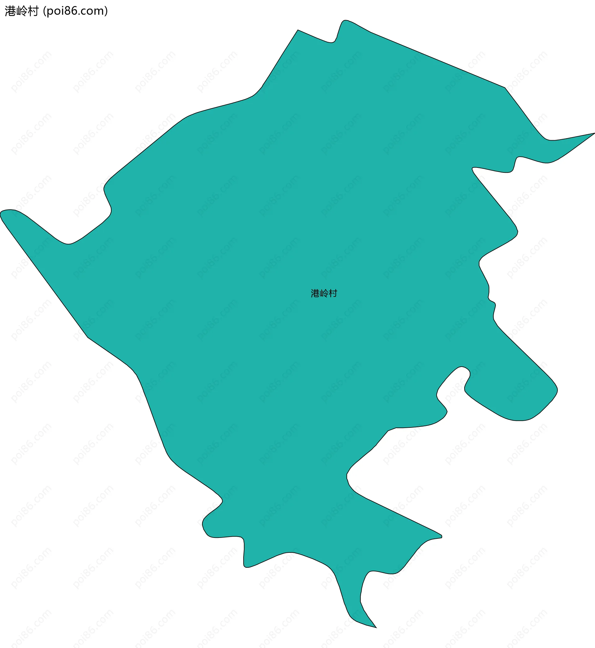 港岭村边界地图