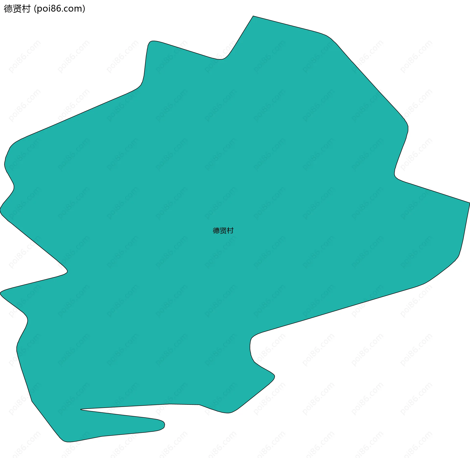 德贤村边界地图