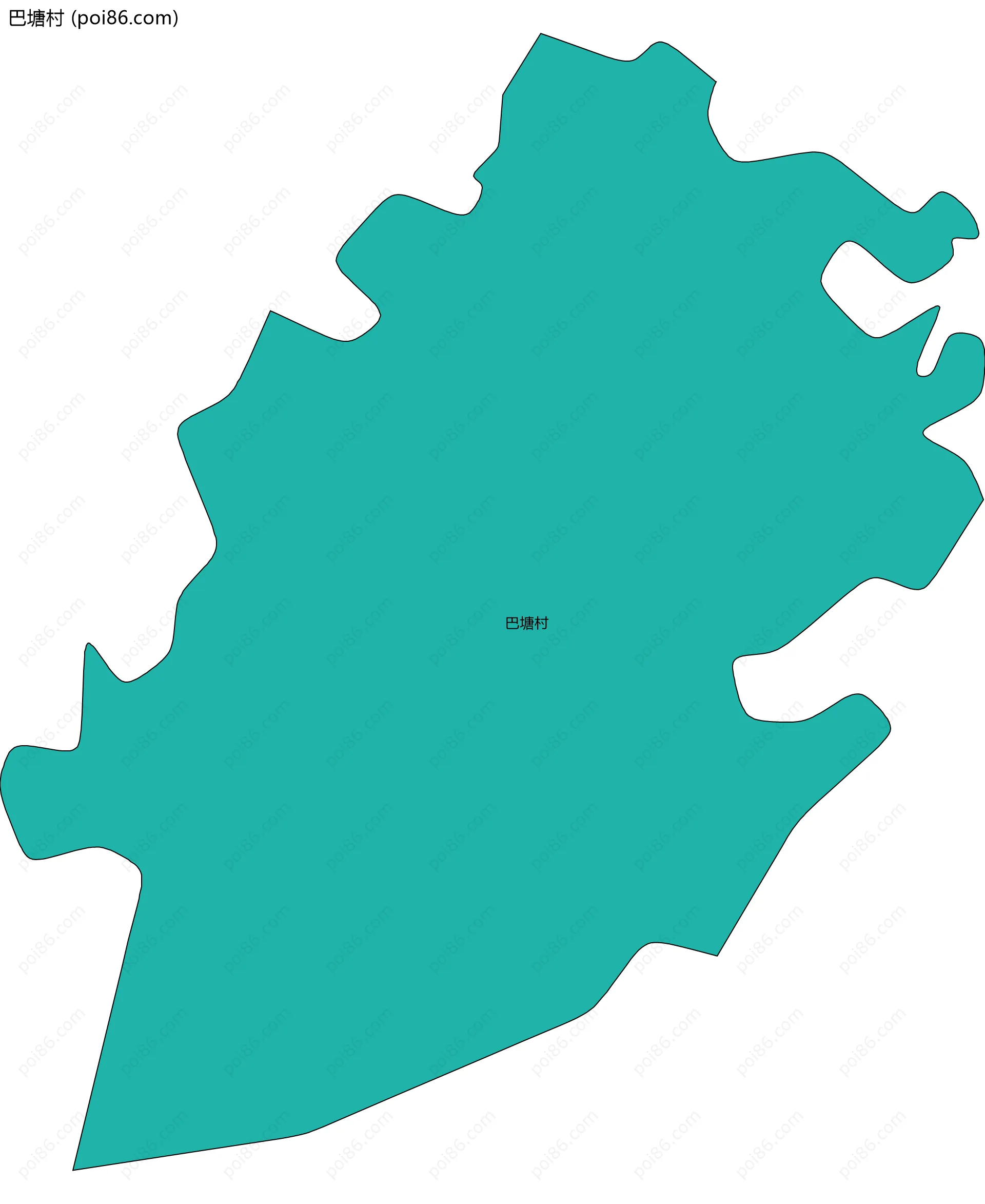 巴塘村边界地图