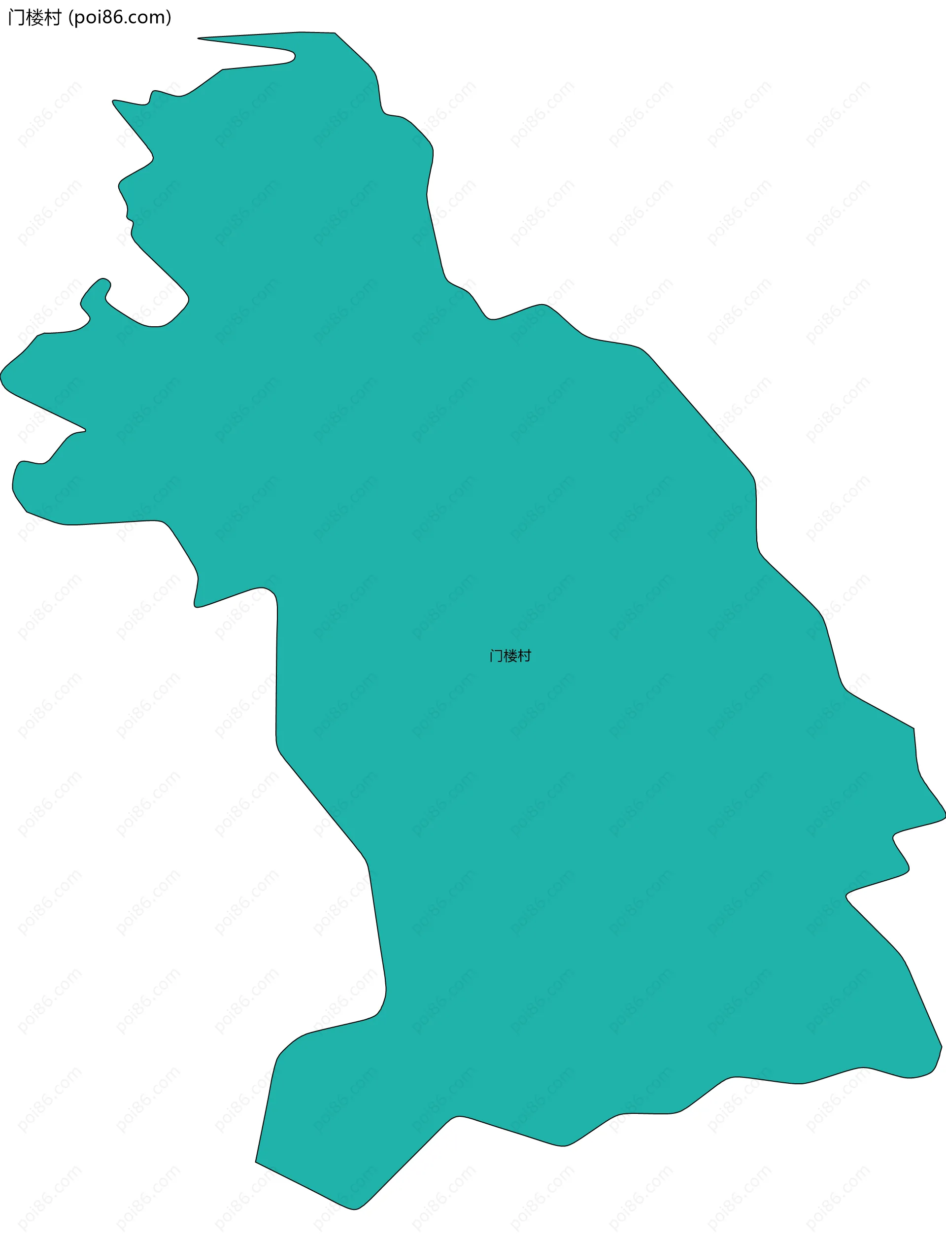 门楼村边界地图