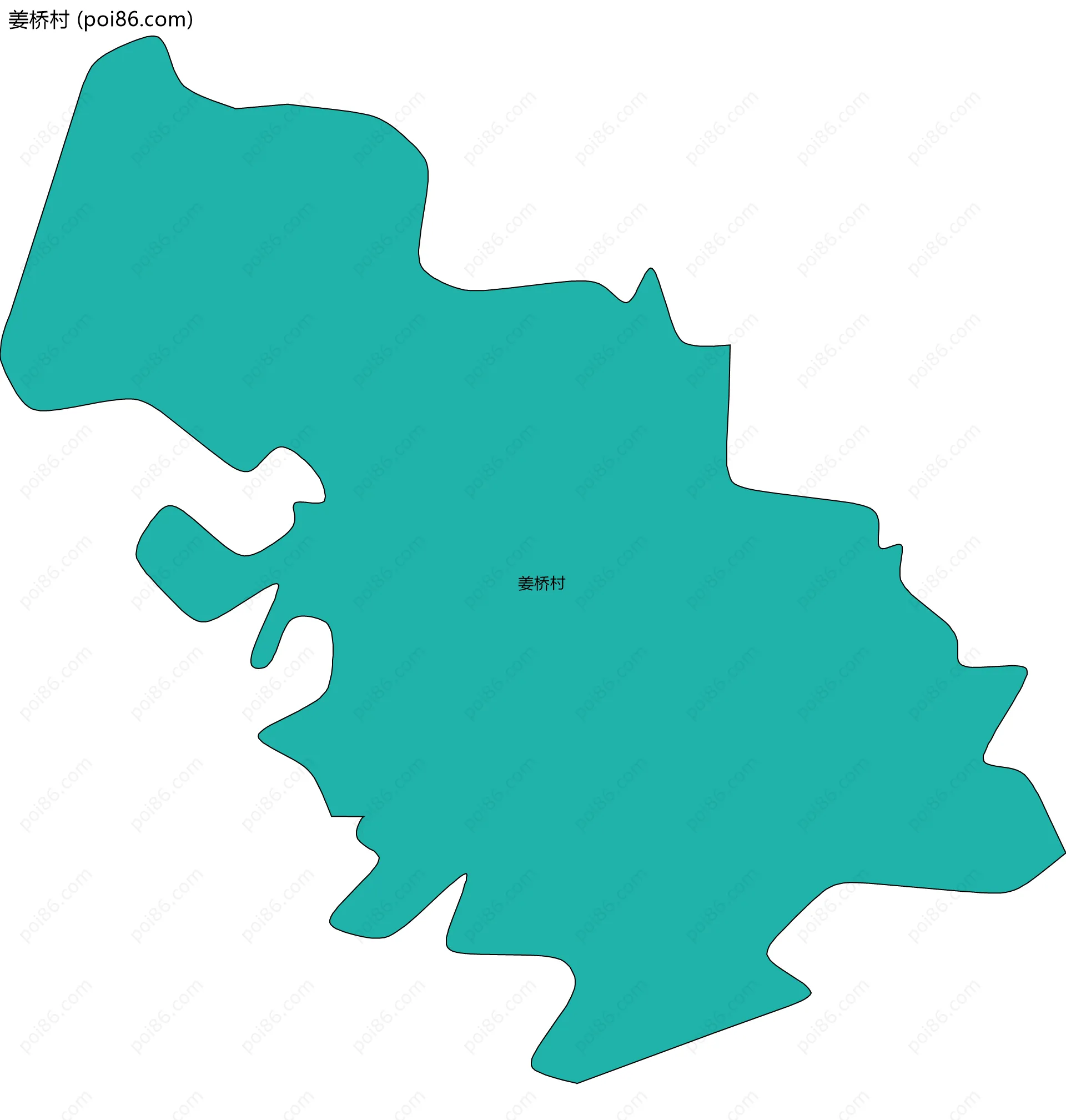 姜桥村边界地图