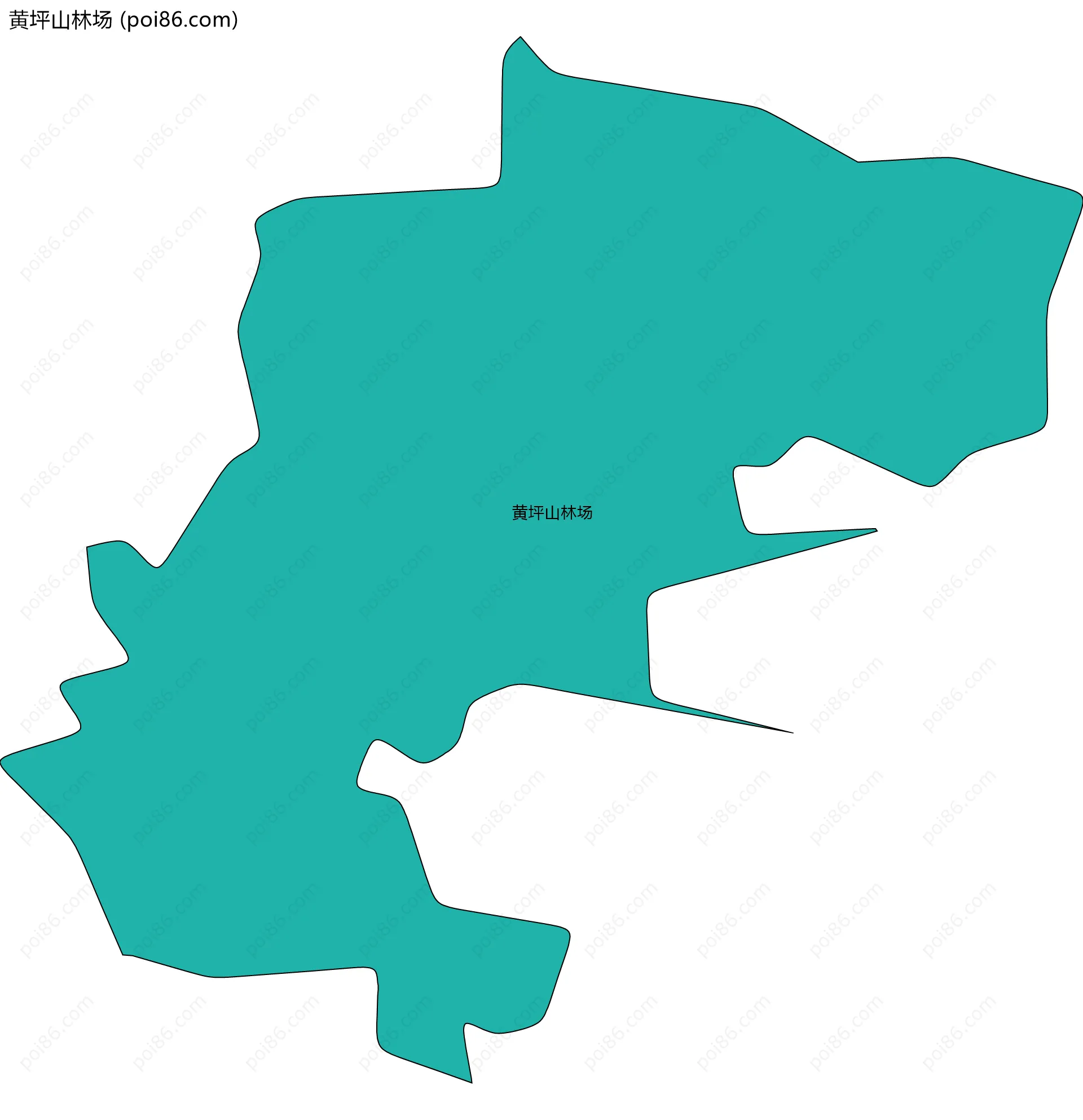 黄坪山林场边界地图
